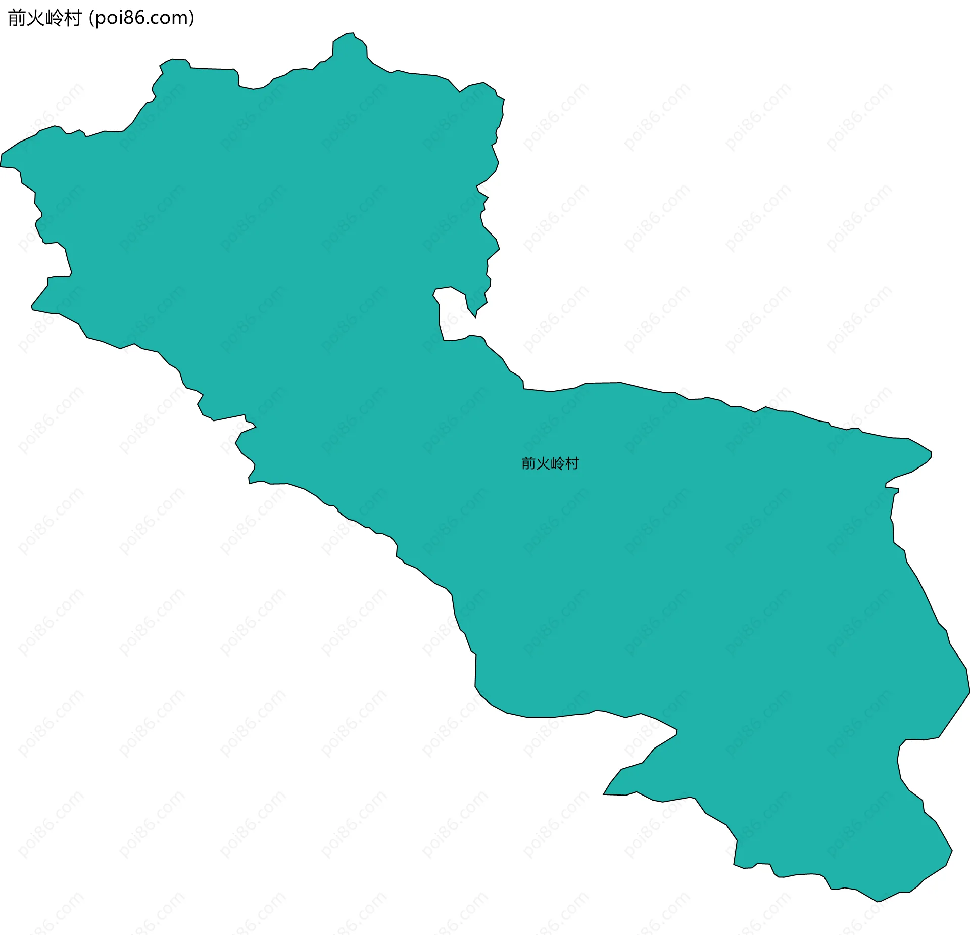 前火岭村边界地图