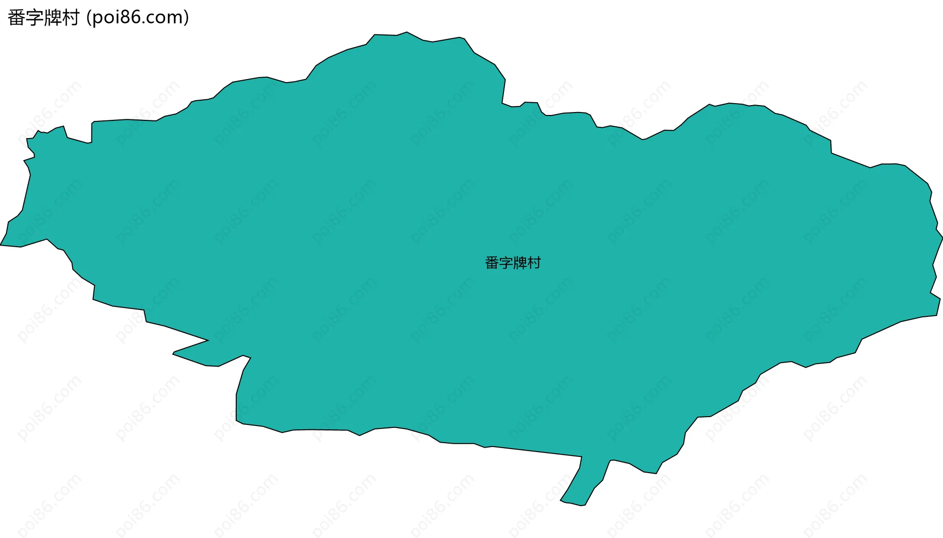 番字牌村边界地图