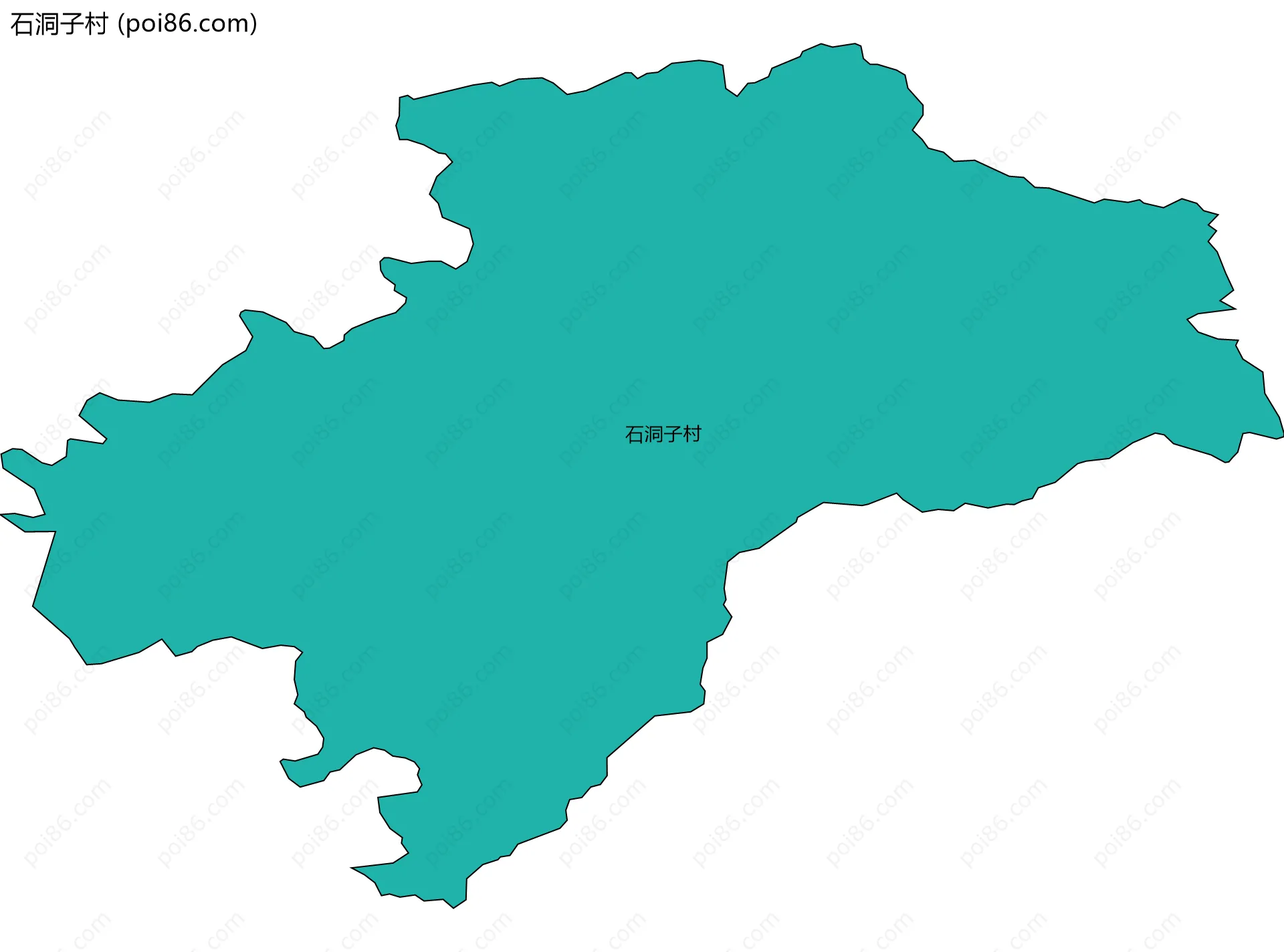 石洞子村边界地图