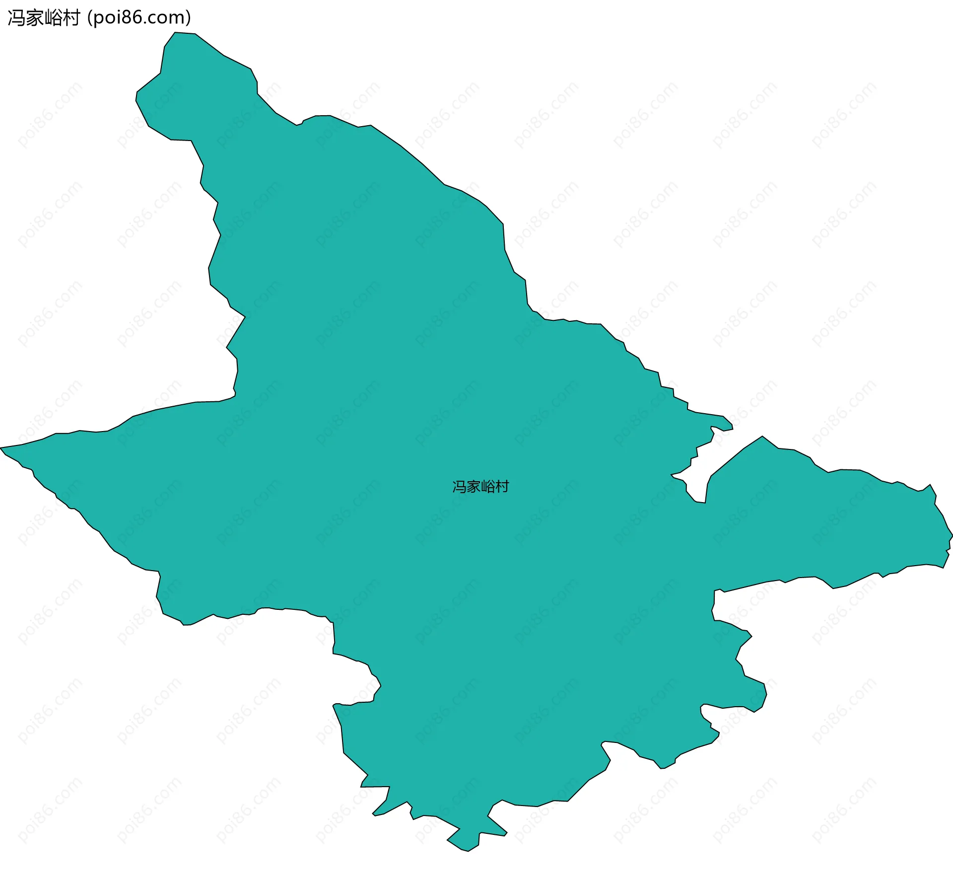 冯家峪村边界地图