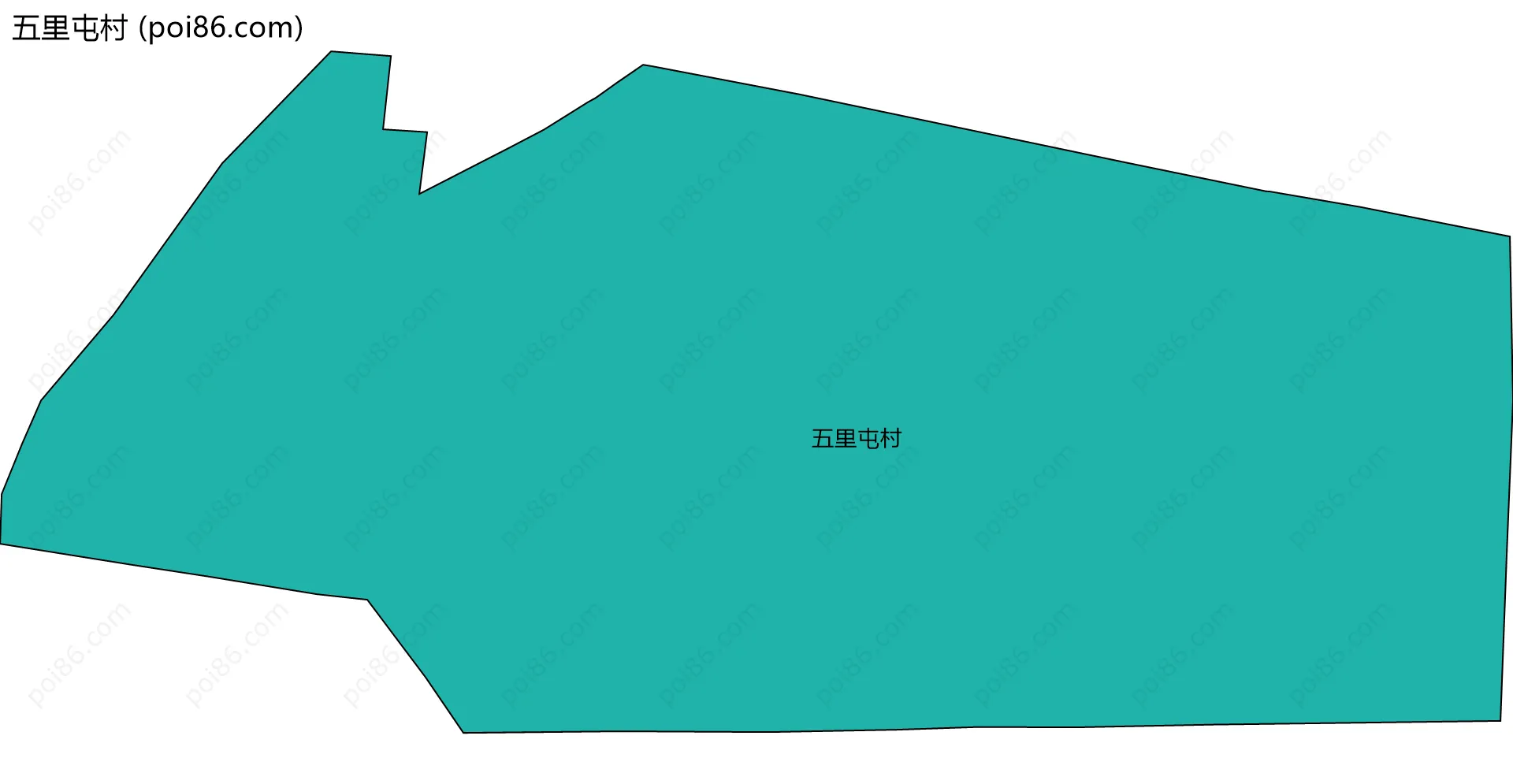 五里屯村边界地图