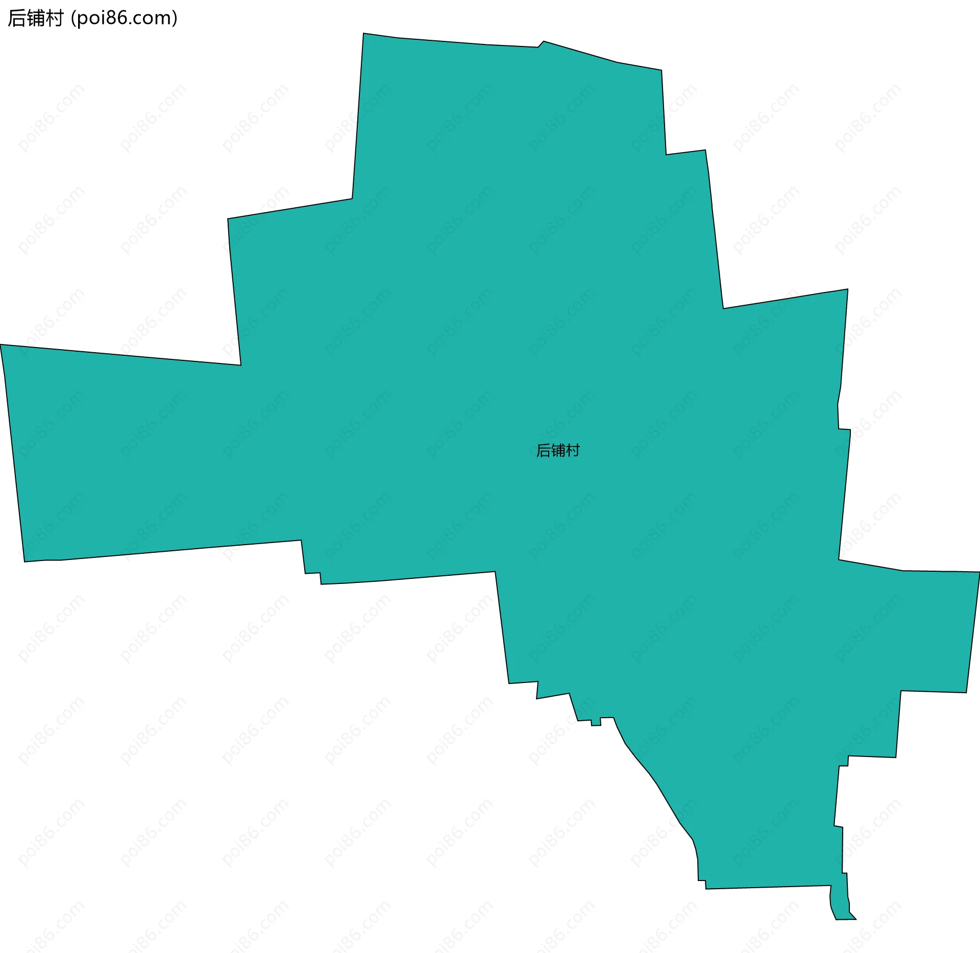 后铺村边界地图