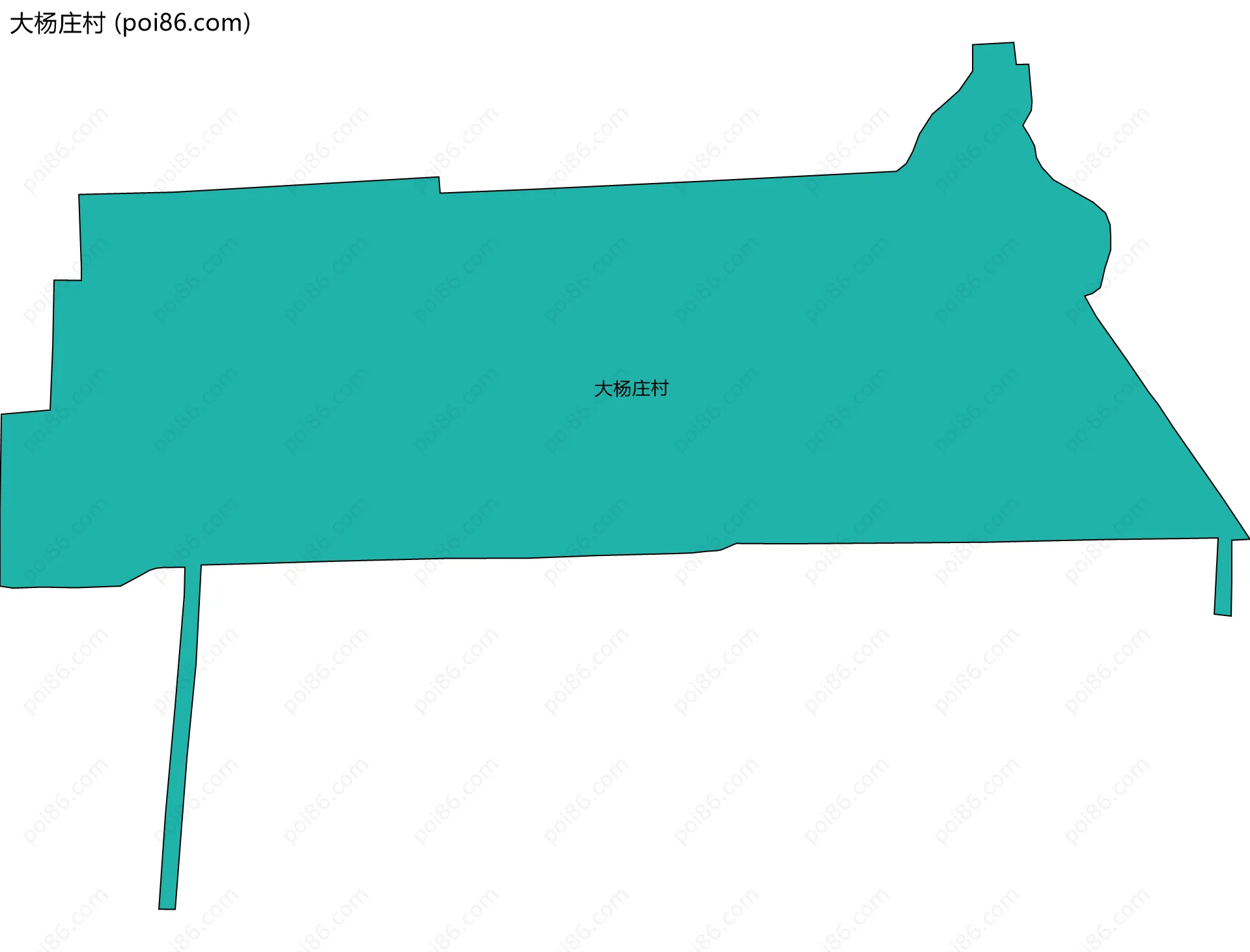 大杨庄村边界地图