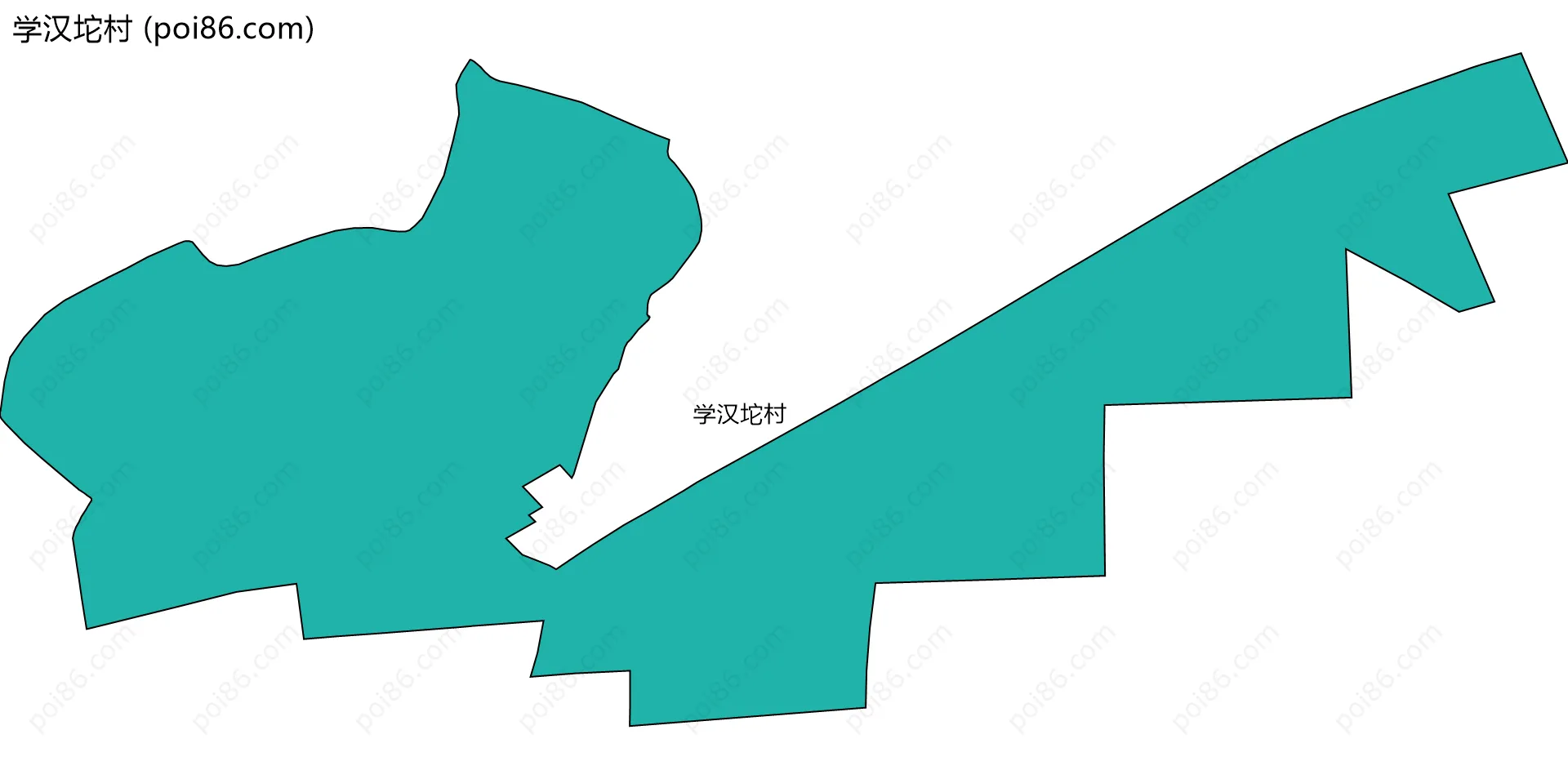 学汉坨村边界地图