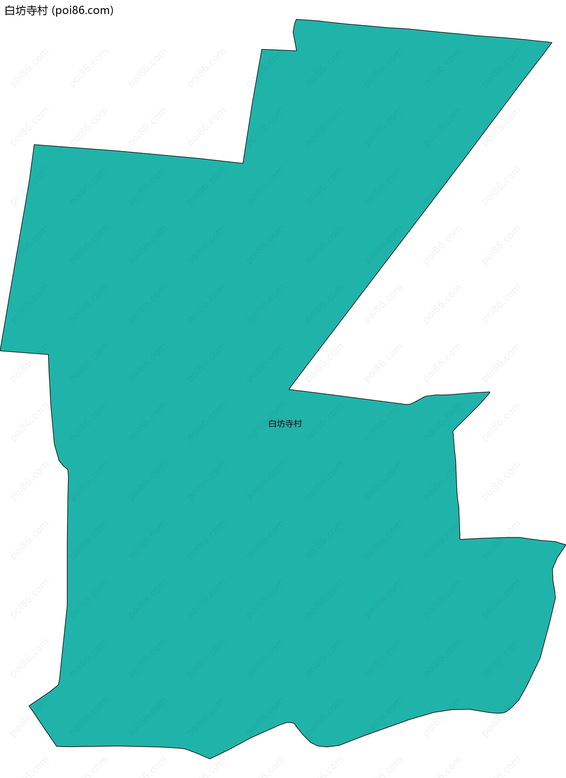 白坊寺村边界地图