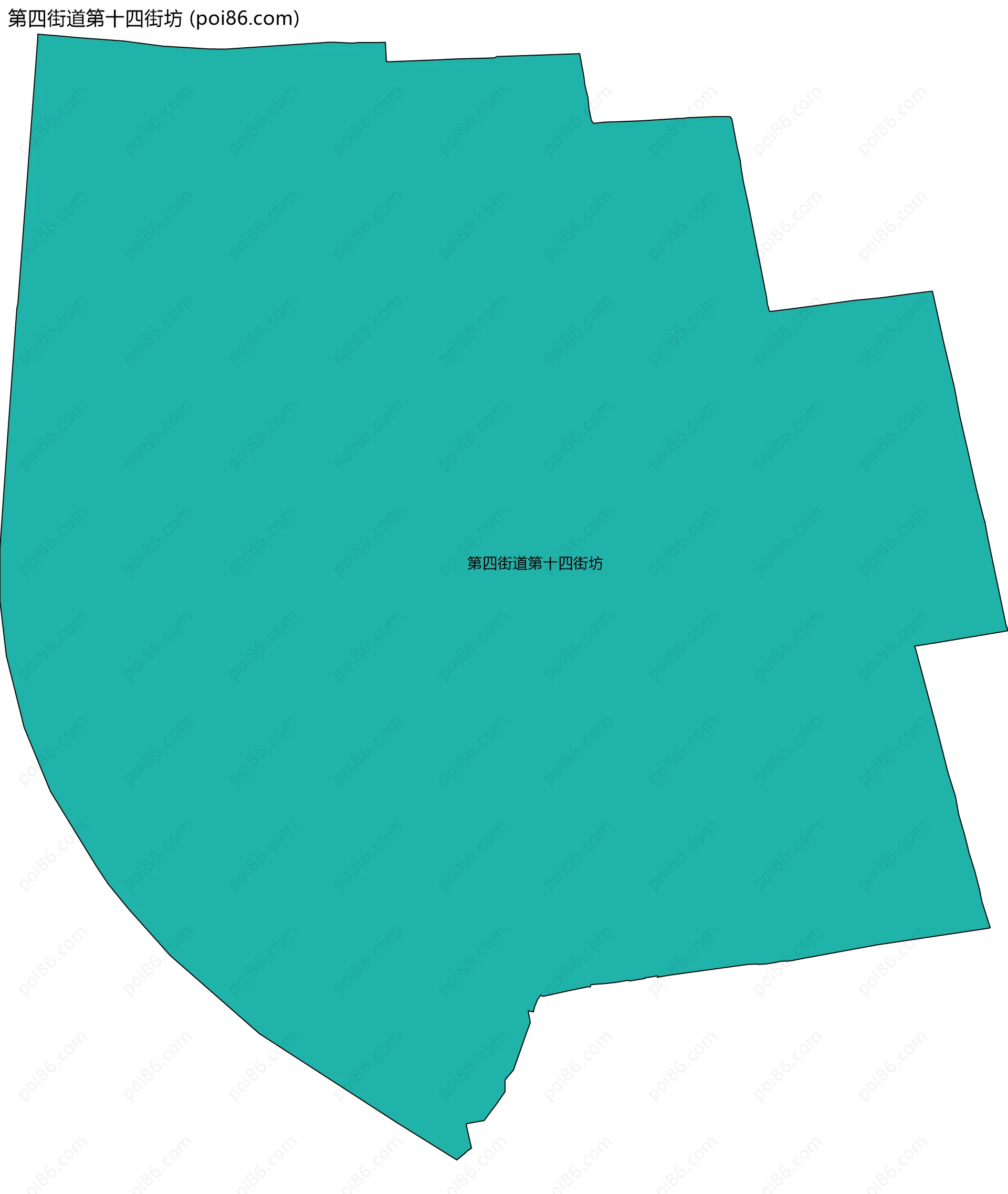 第四街道第十四街坊边界地图