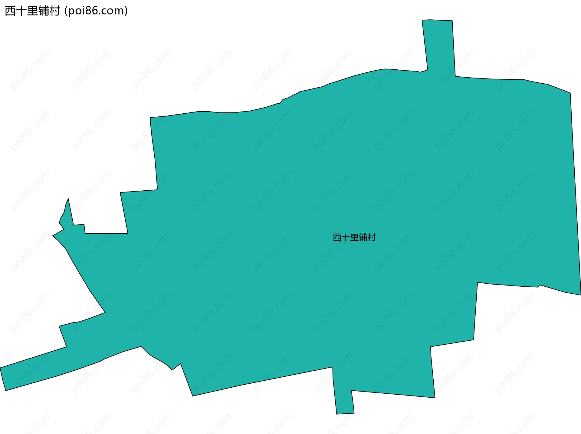 西十里铺村边界地图