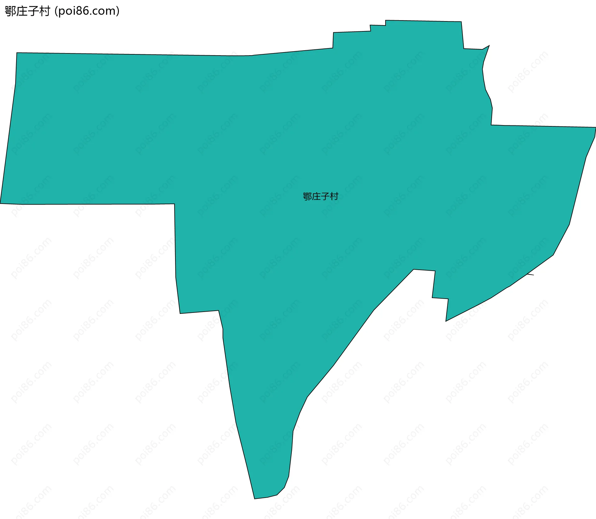 鄂庄子村边界地图