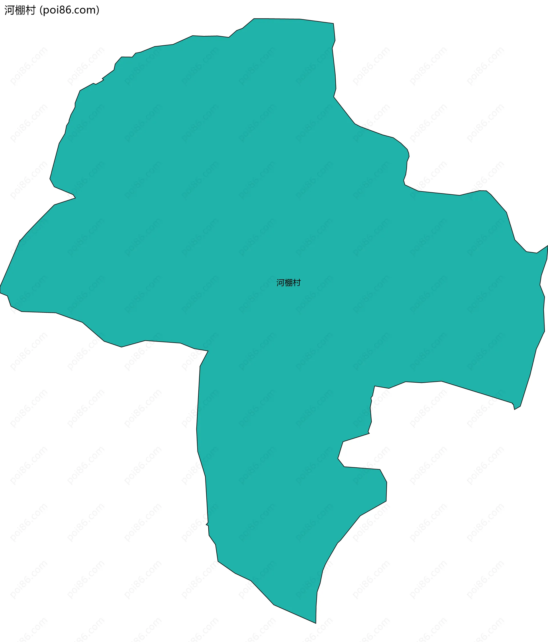 河棚村边界地图