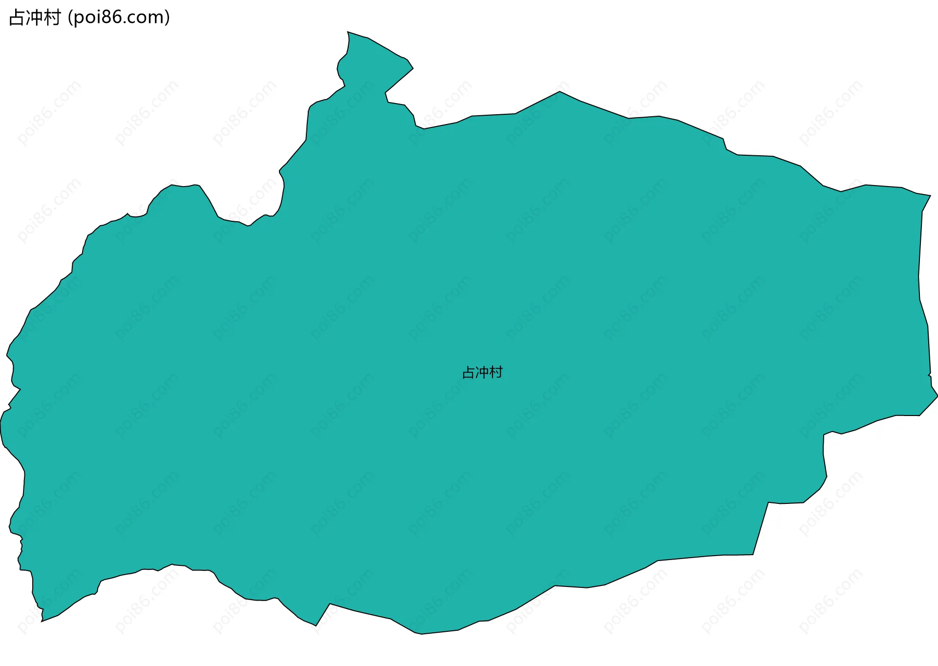 占冲村边界地图