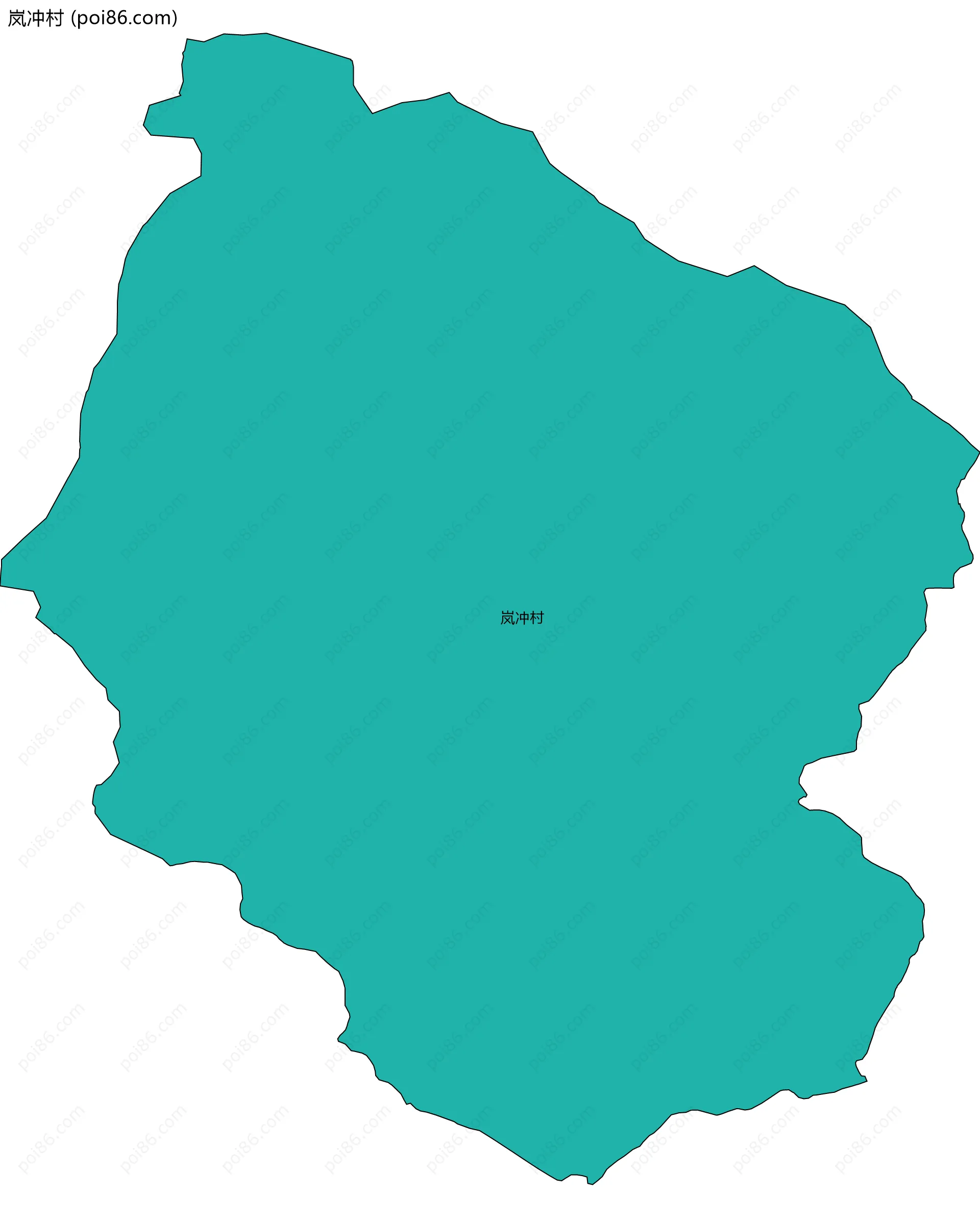 岚冲村边界地图