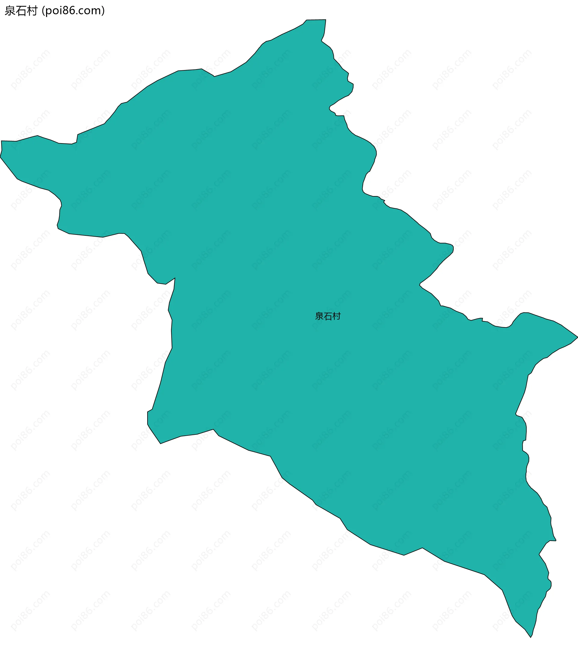 泉石村边界地图