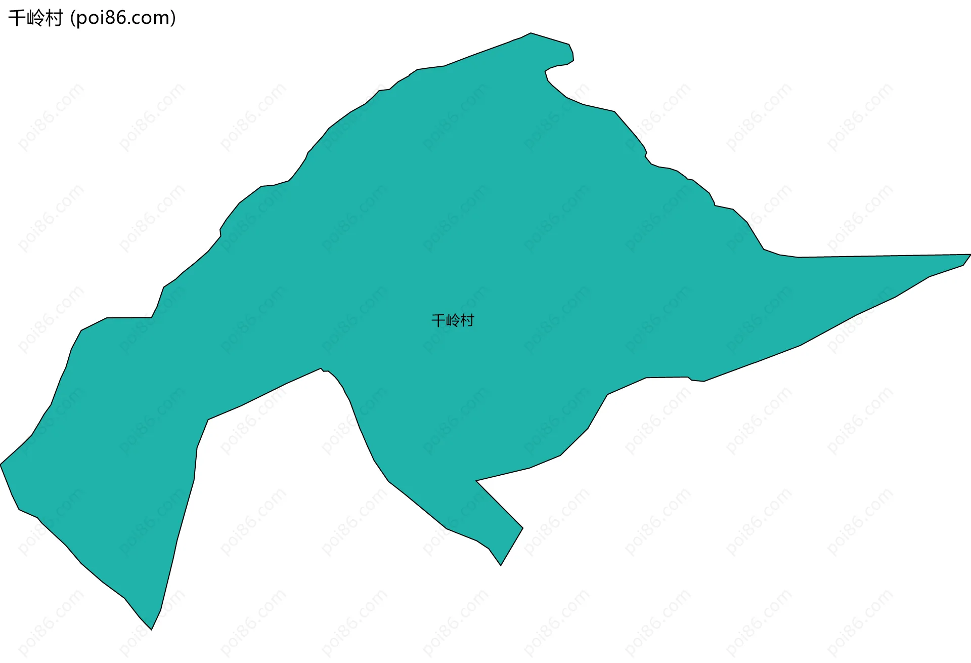 千岭村边界地图