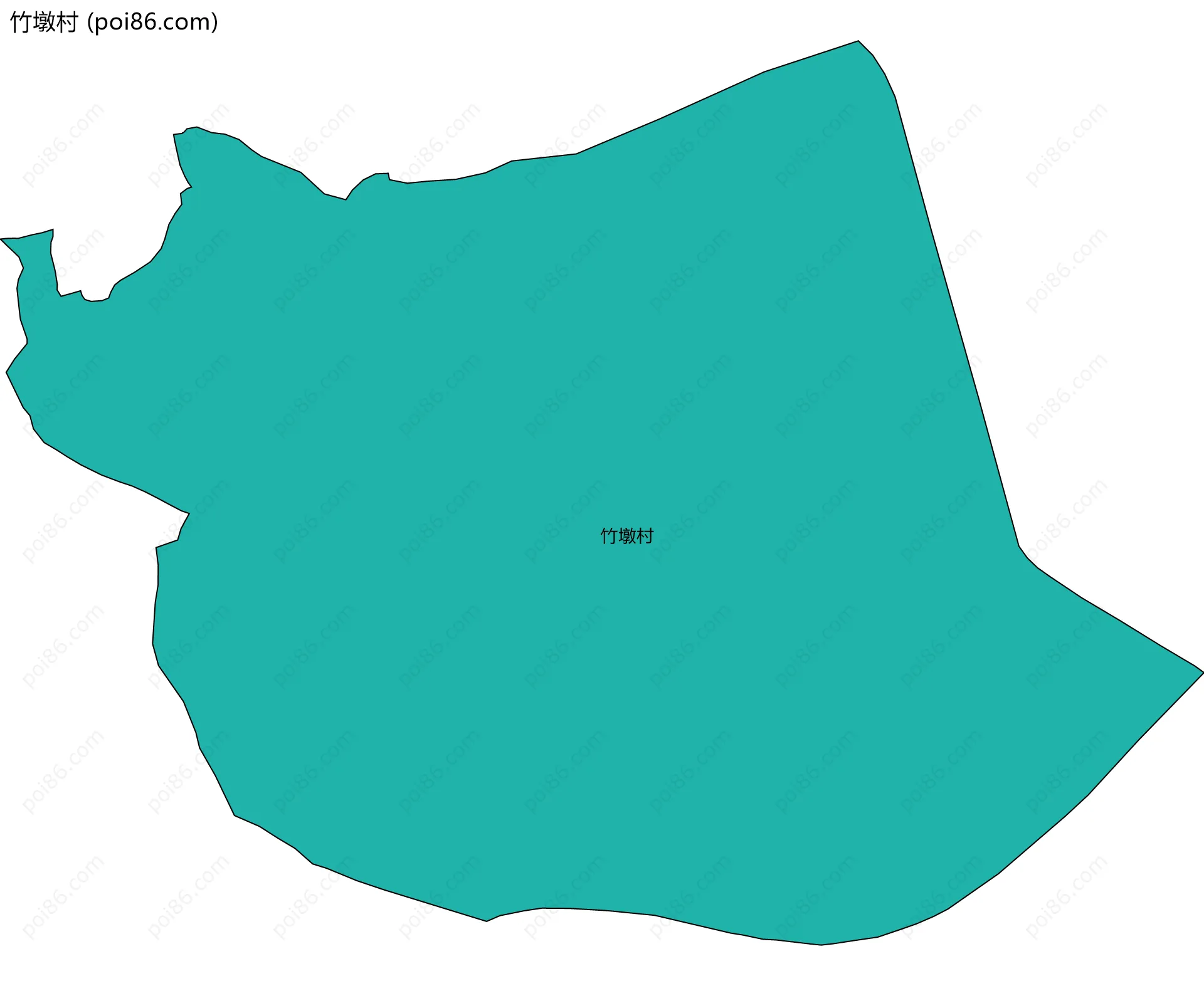 竹墩村边界地图