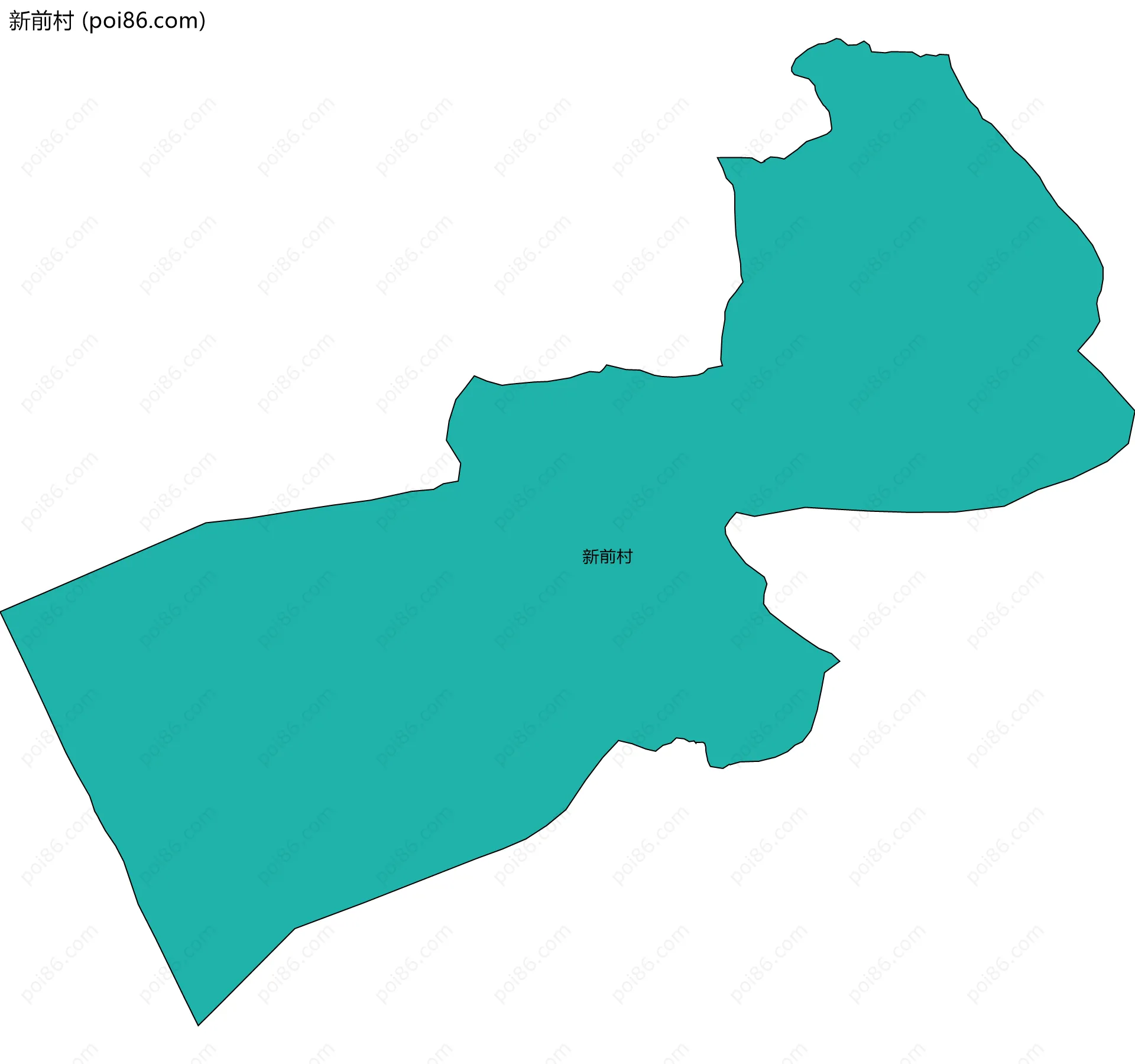 新前村边界地图