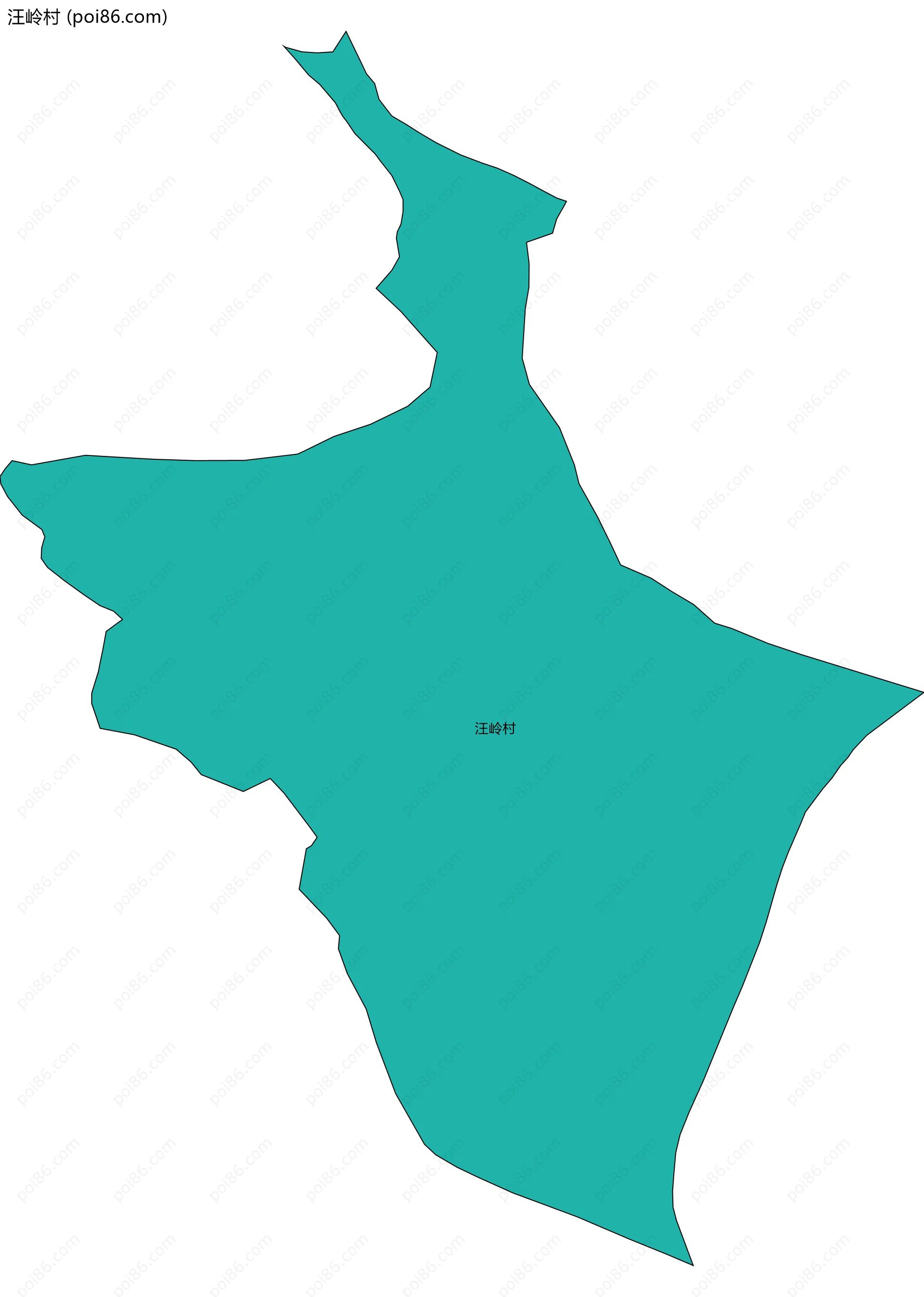 汪岭村边界地图