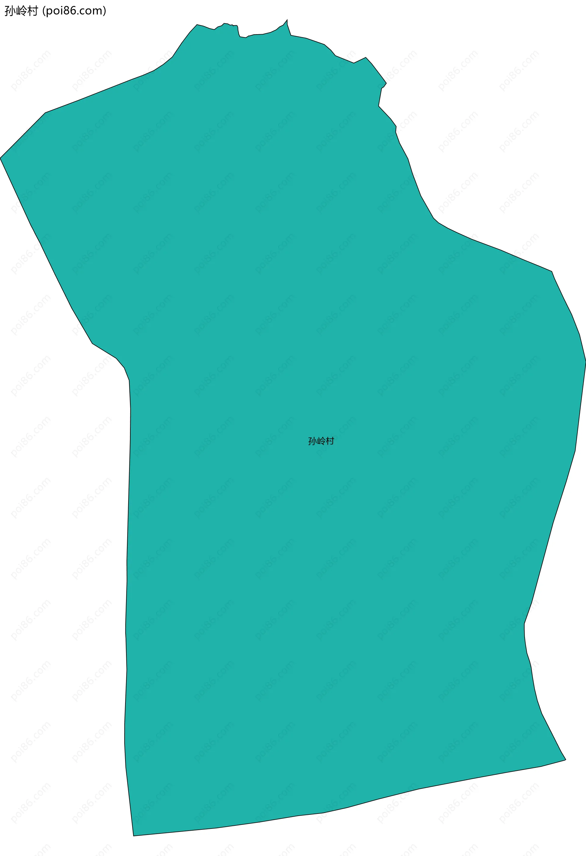 孙岭村边界地图