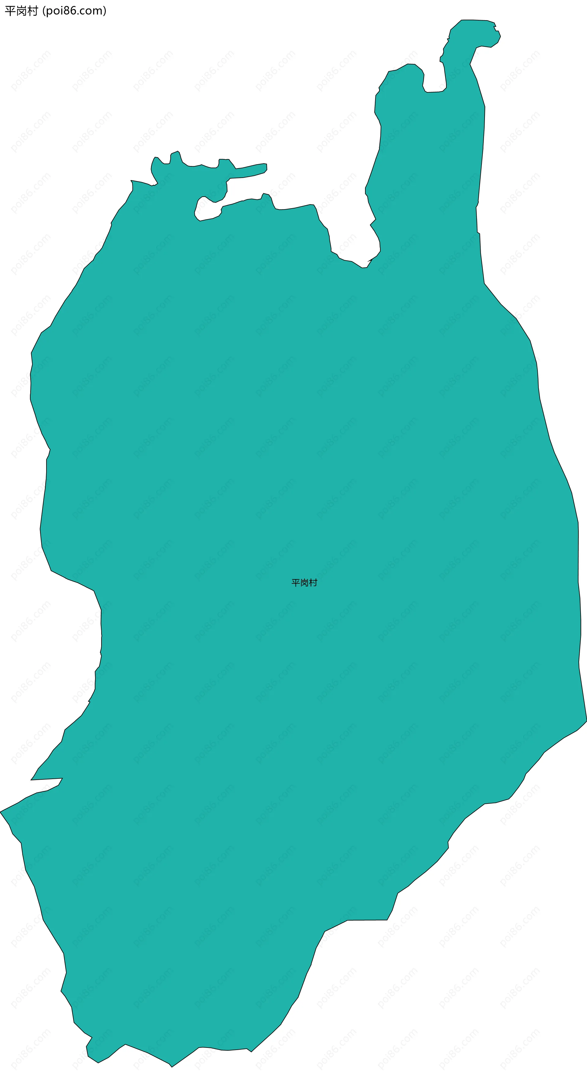 平岗村边界地图