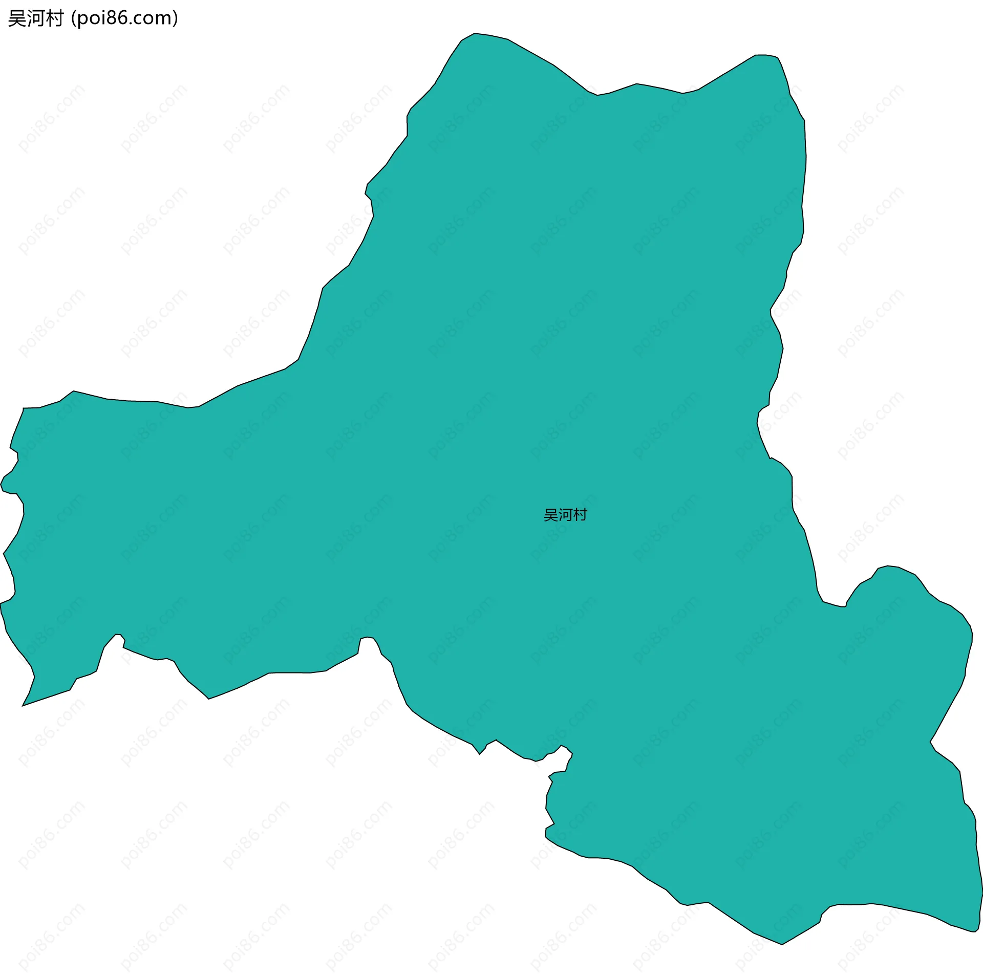 吴河村边界地图