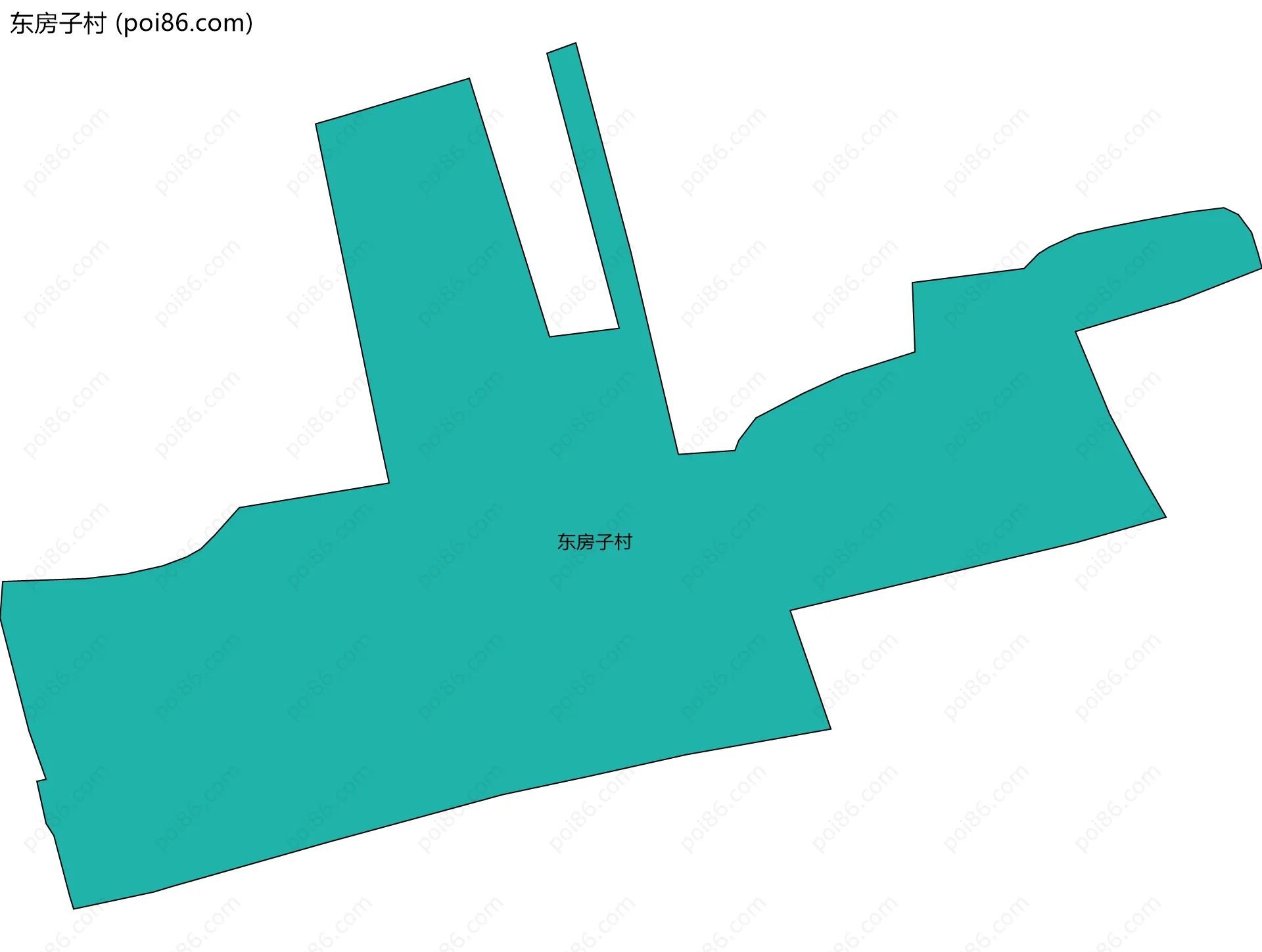 东房子村边界地图