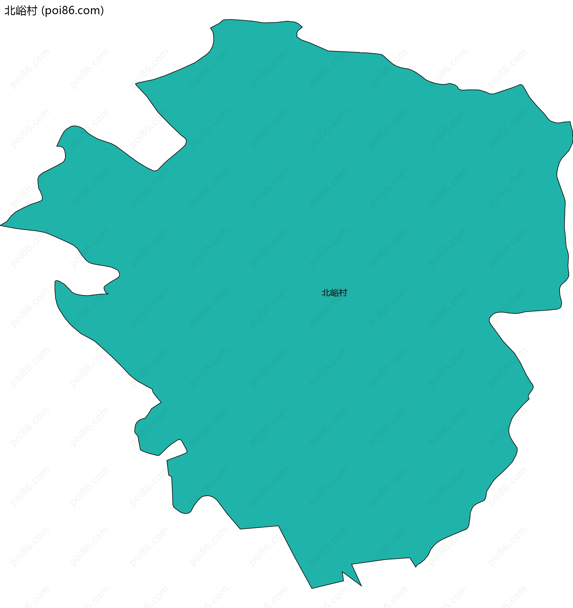 北峪村边界地图