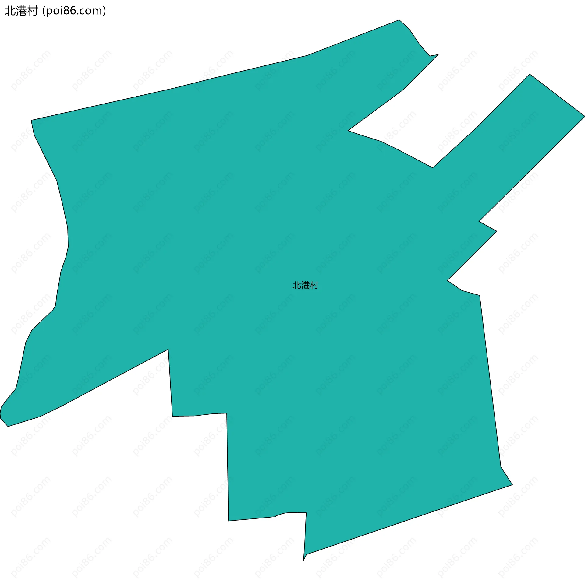 北港村边界地图