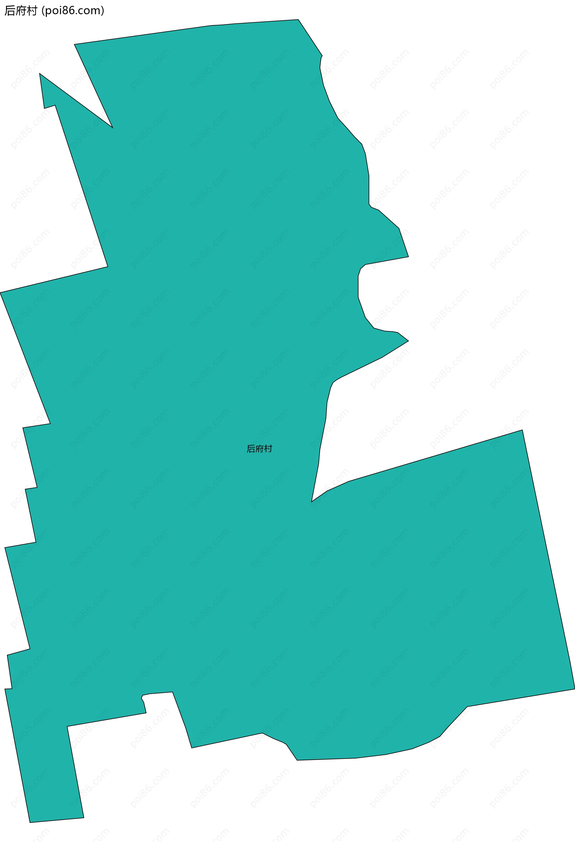 后府村边界地图