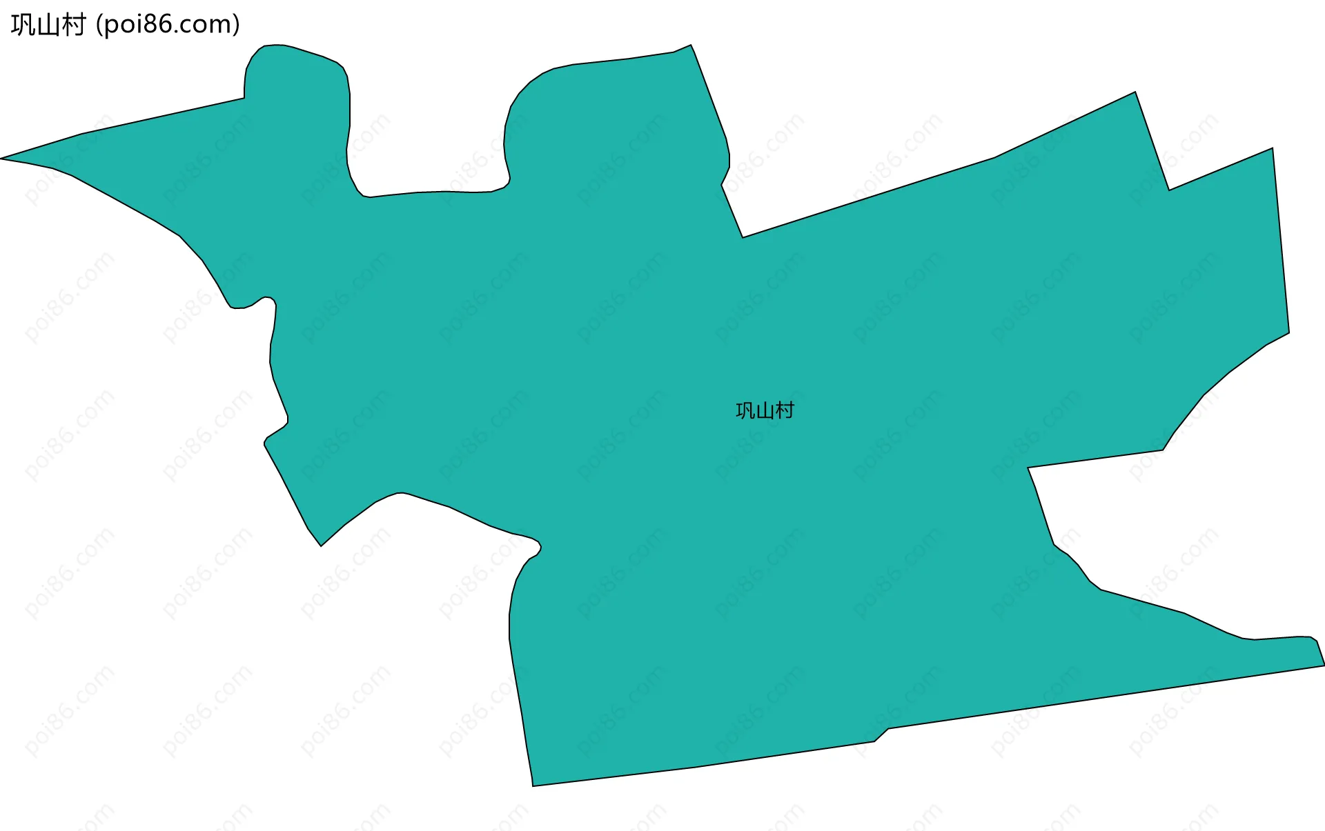 巩山村边界地图