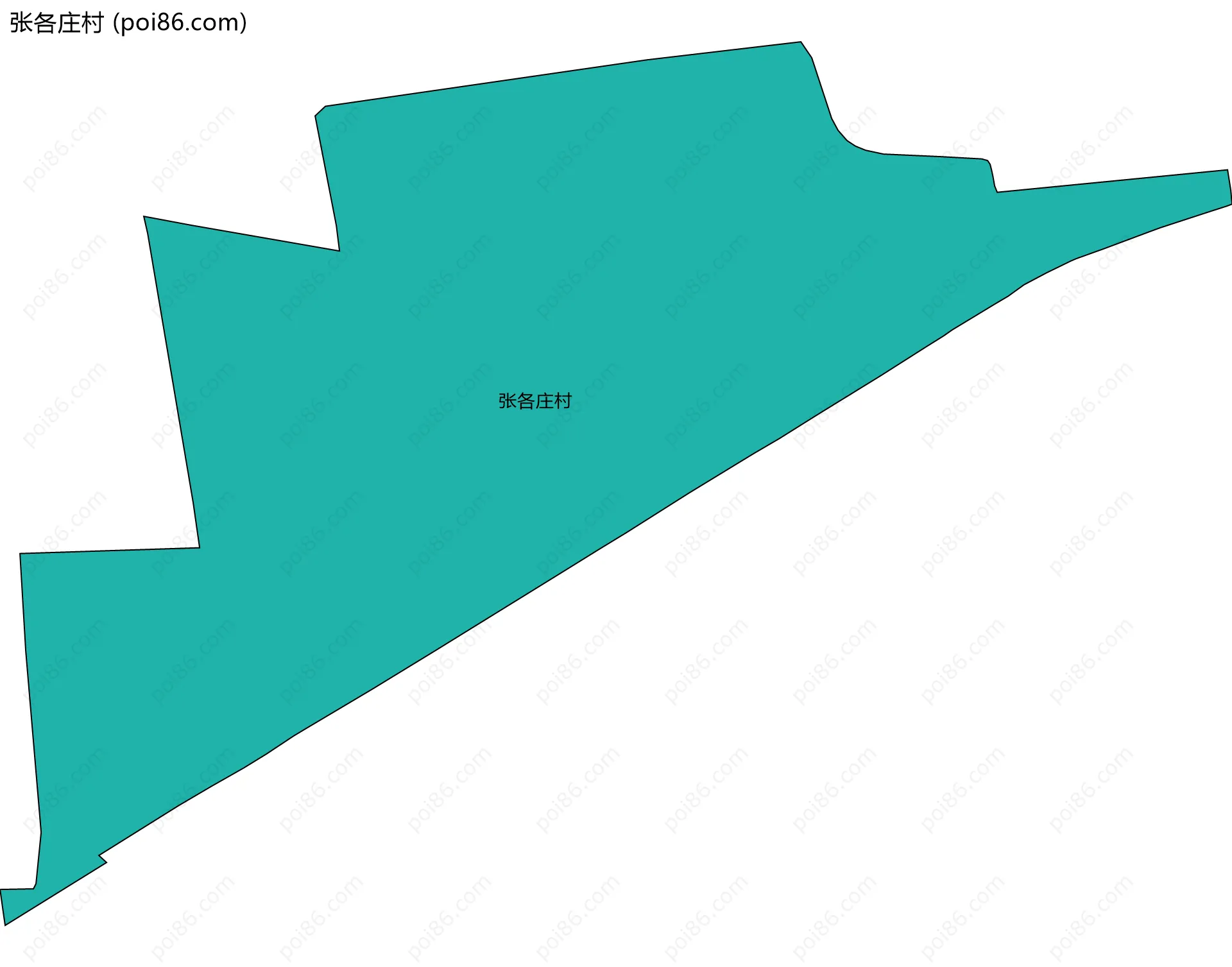 张各庄村边界地图