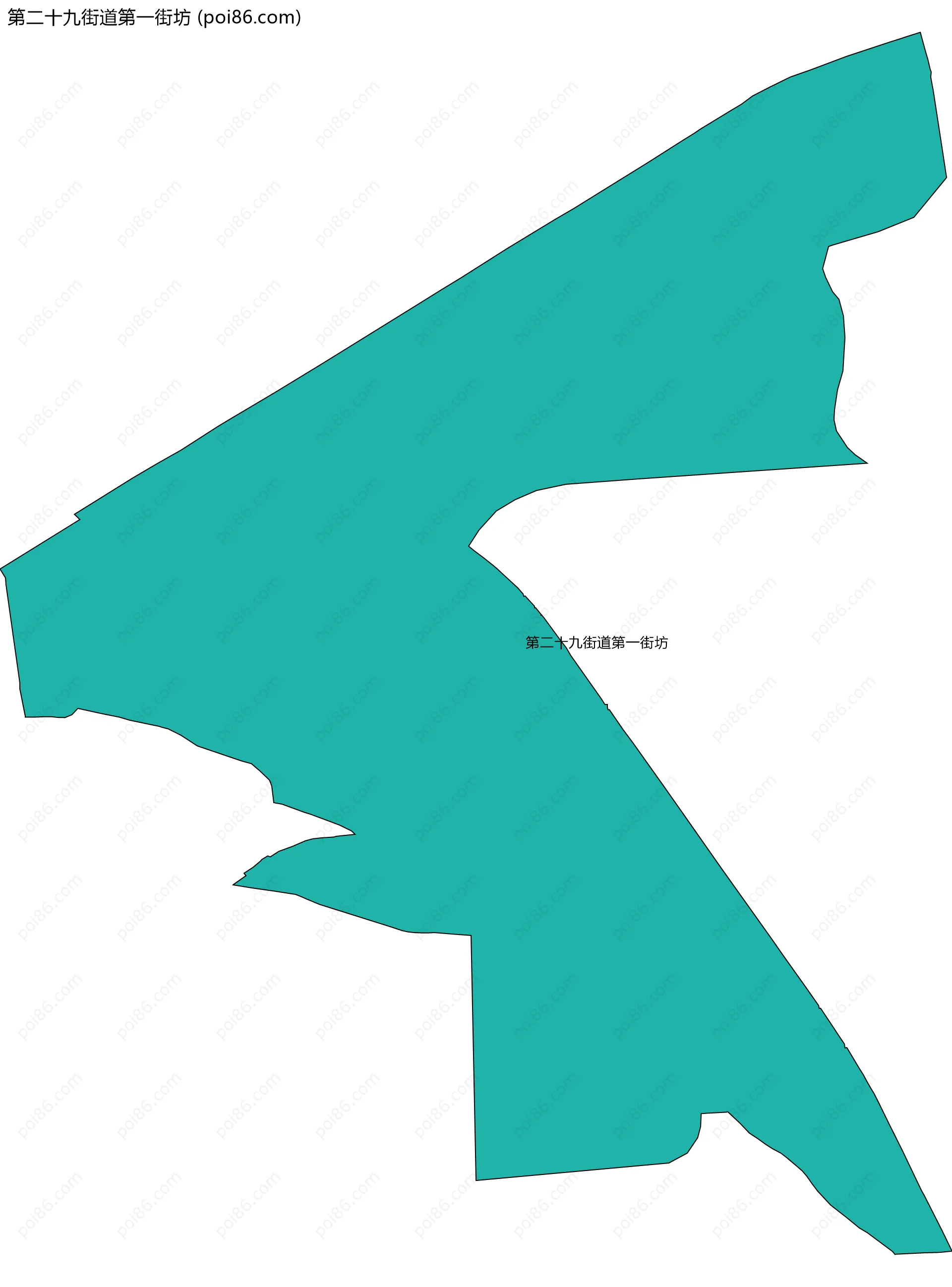 第二十九街道第一街坊边界地图