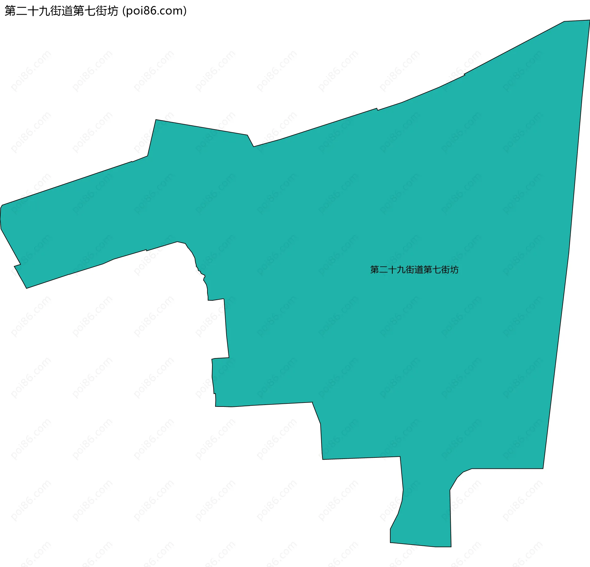 第二十九街道第七街坊边界地图