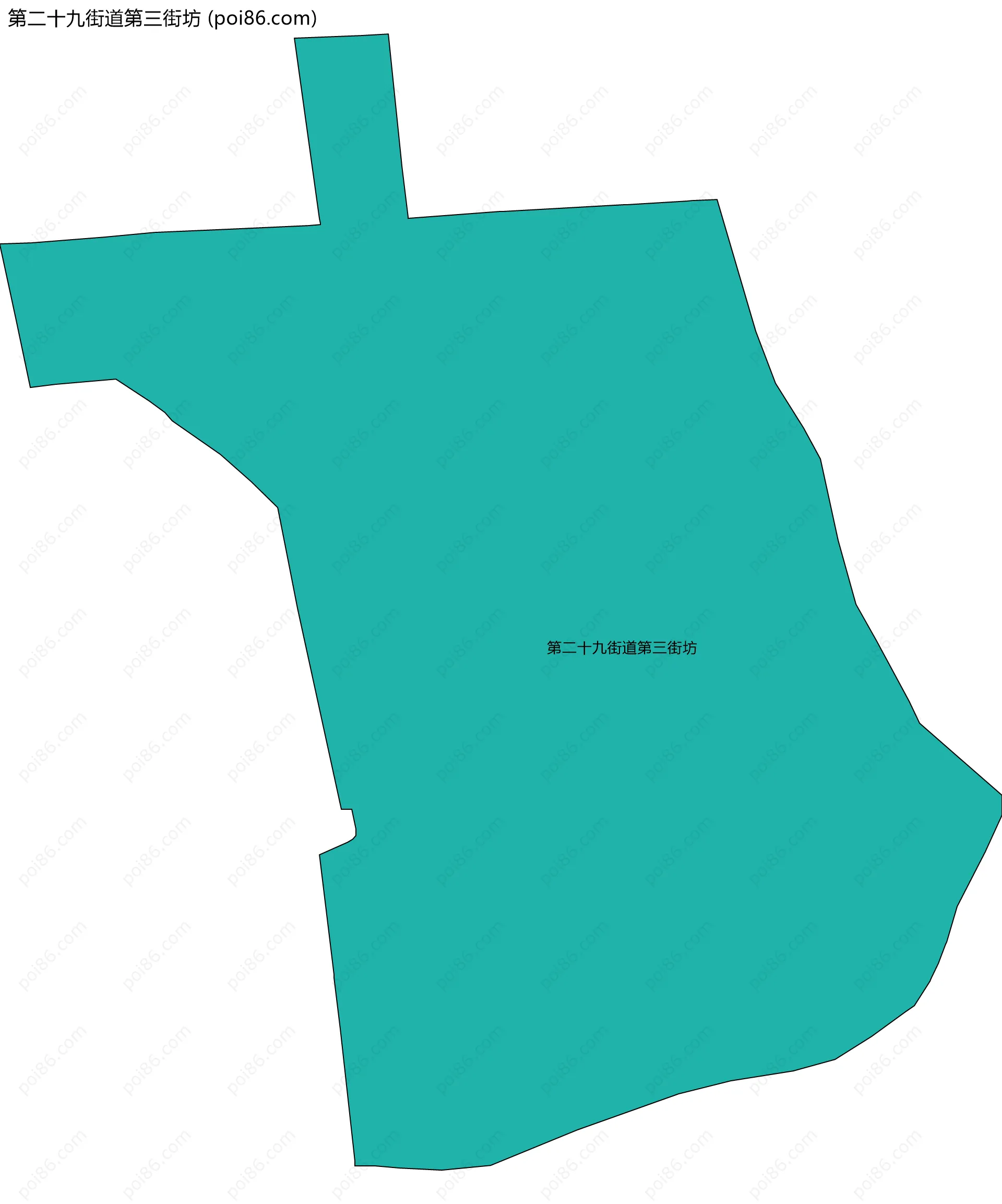 第二十九街道第三街坊边界地图