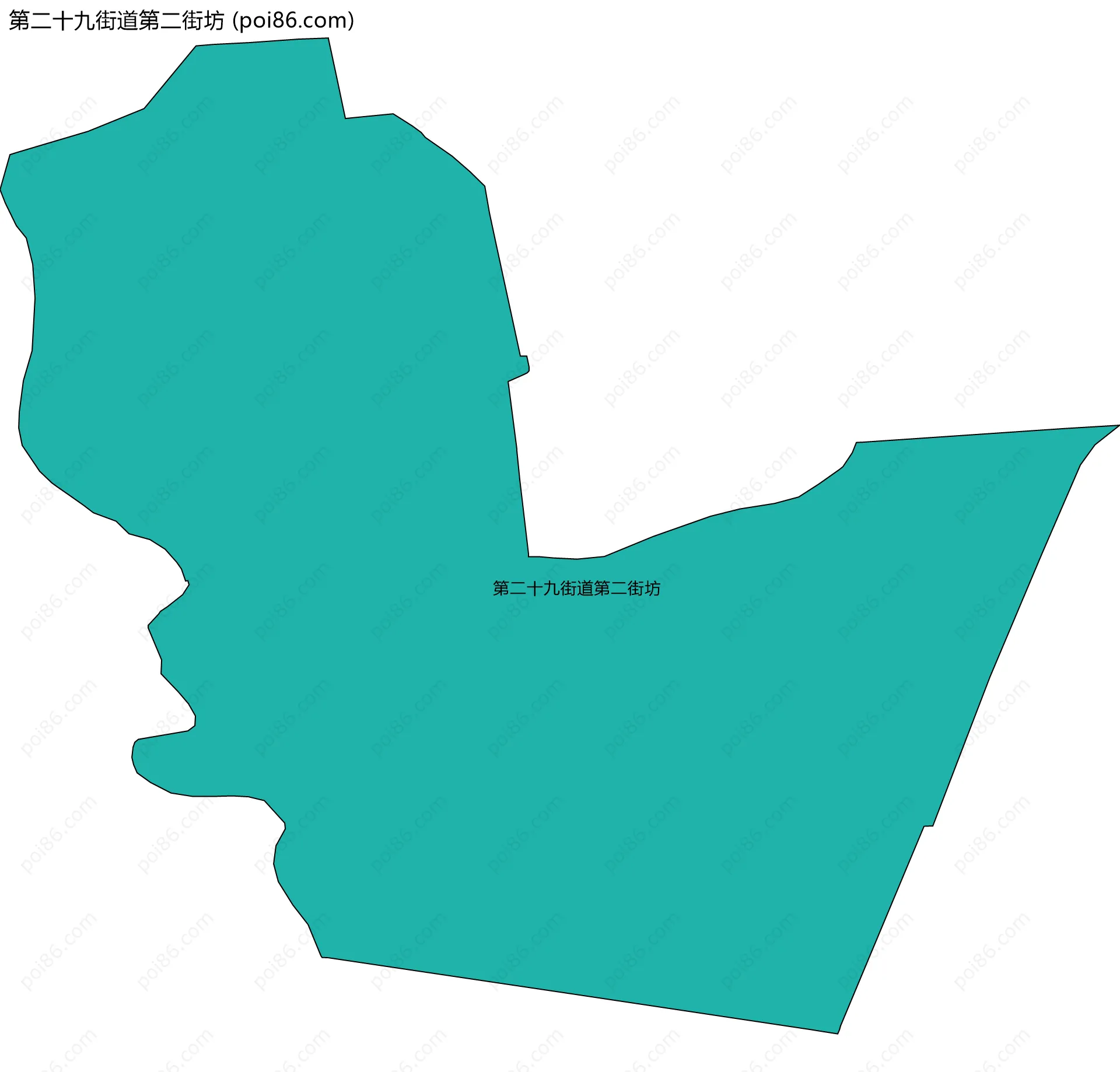 第二十九街道第二街坊边界地图
