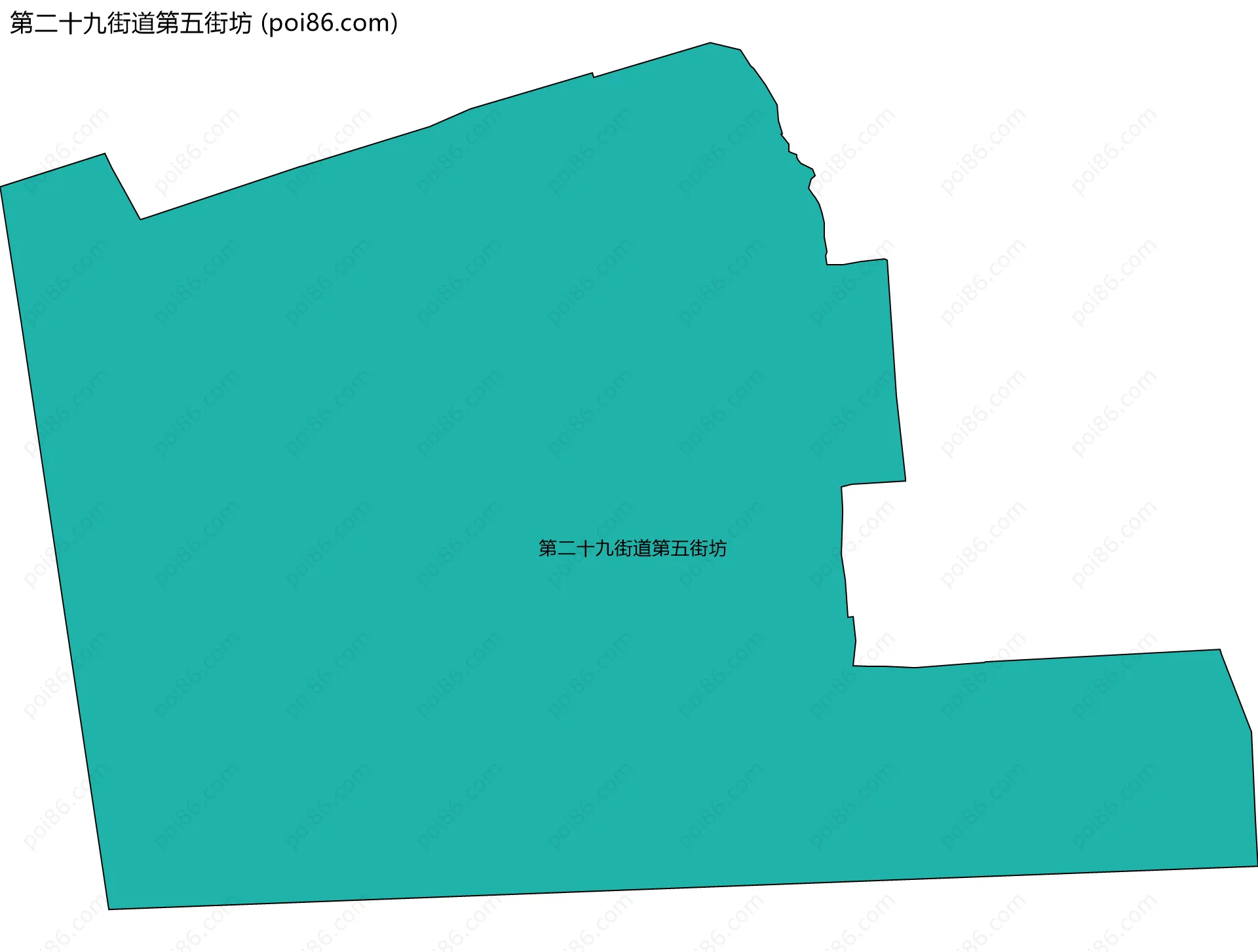第二十九街道第五街坊边界地图
