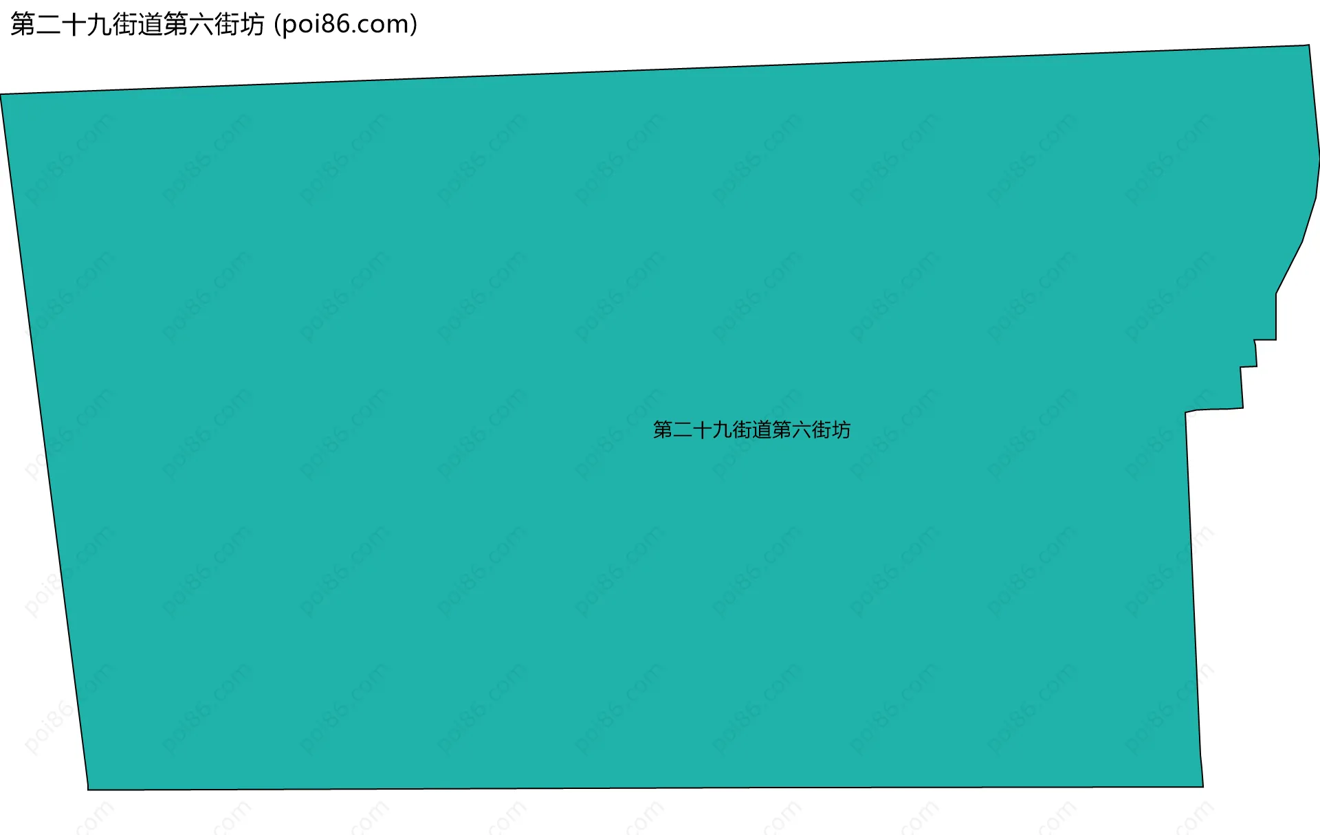 第二十九街道第六街坊边界地图