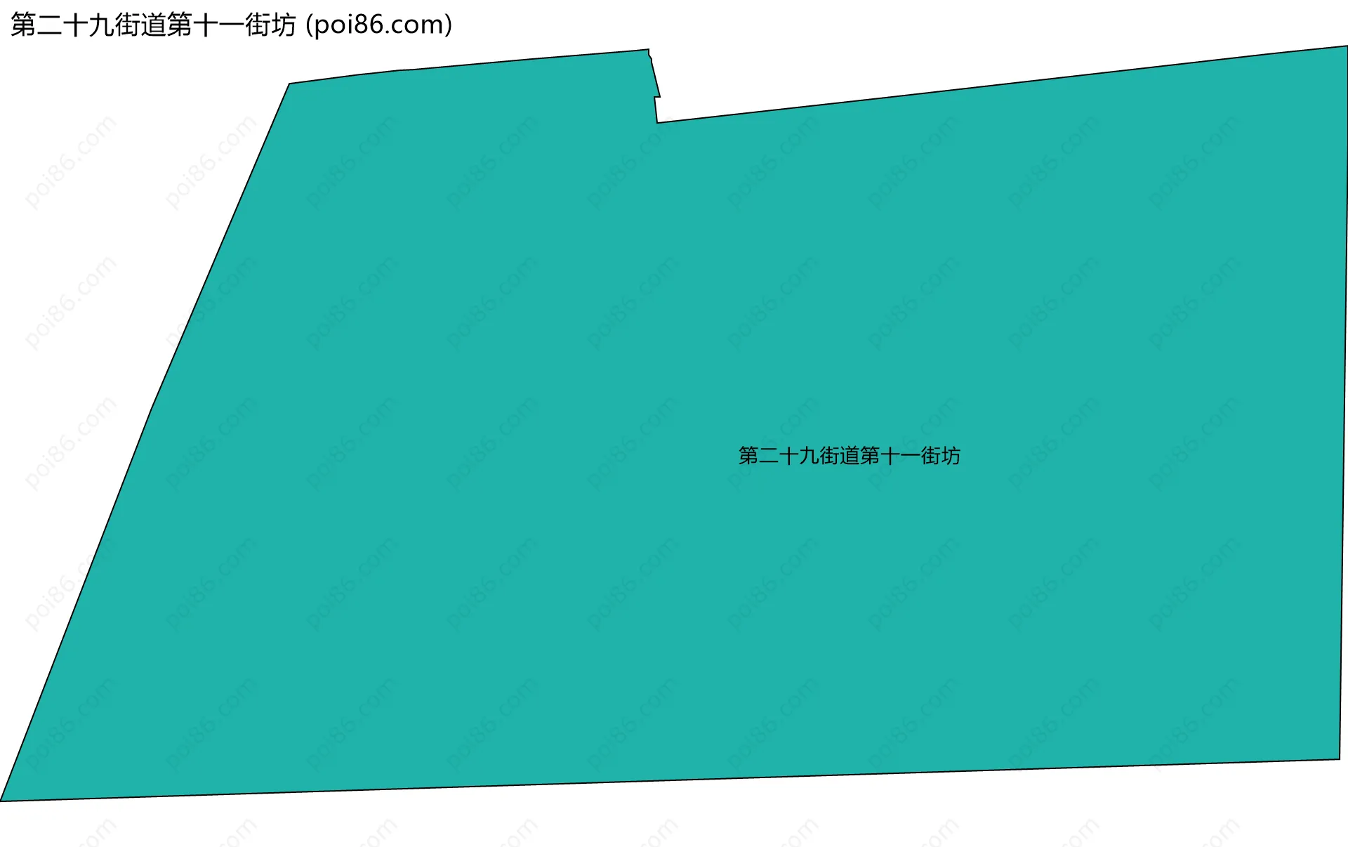 第二十九街道第十一街坊边界地图