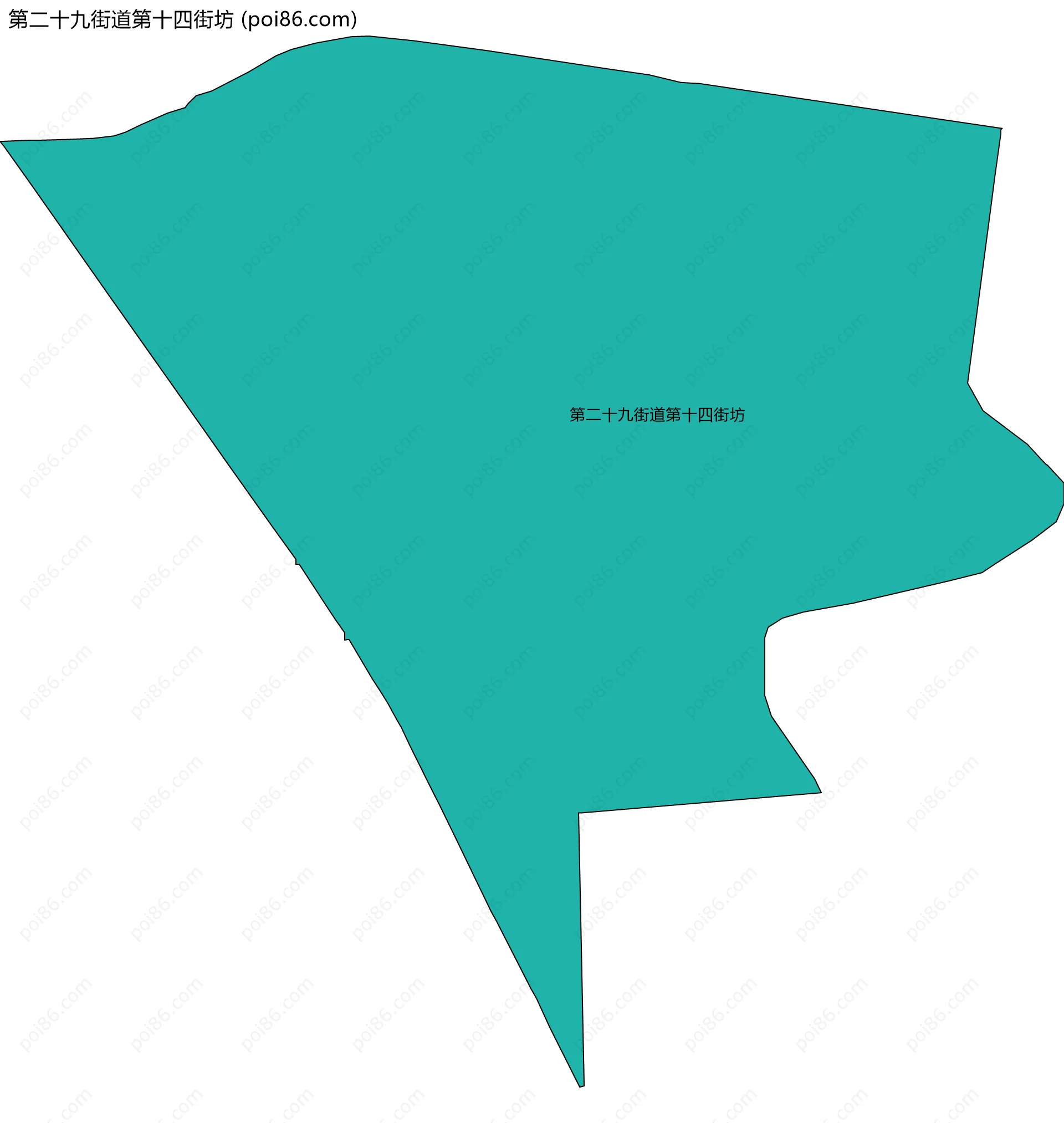 第二十九街道第十四街坊边界地图