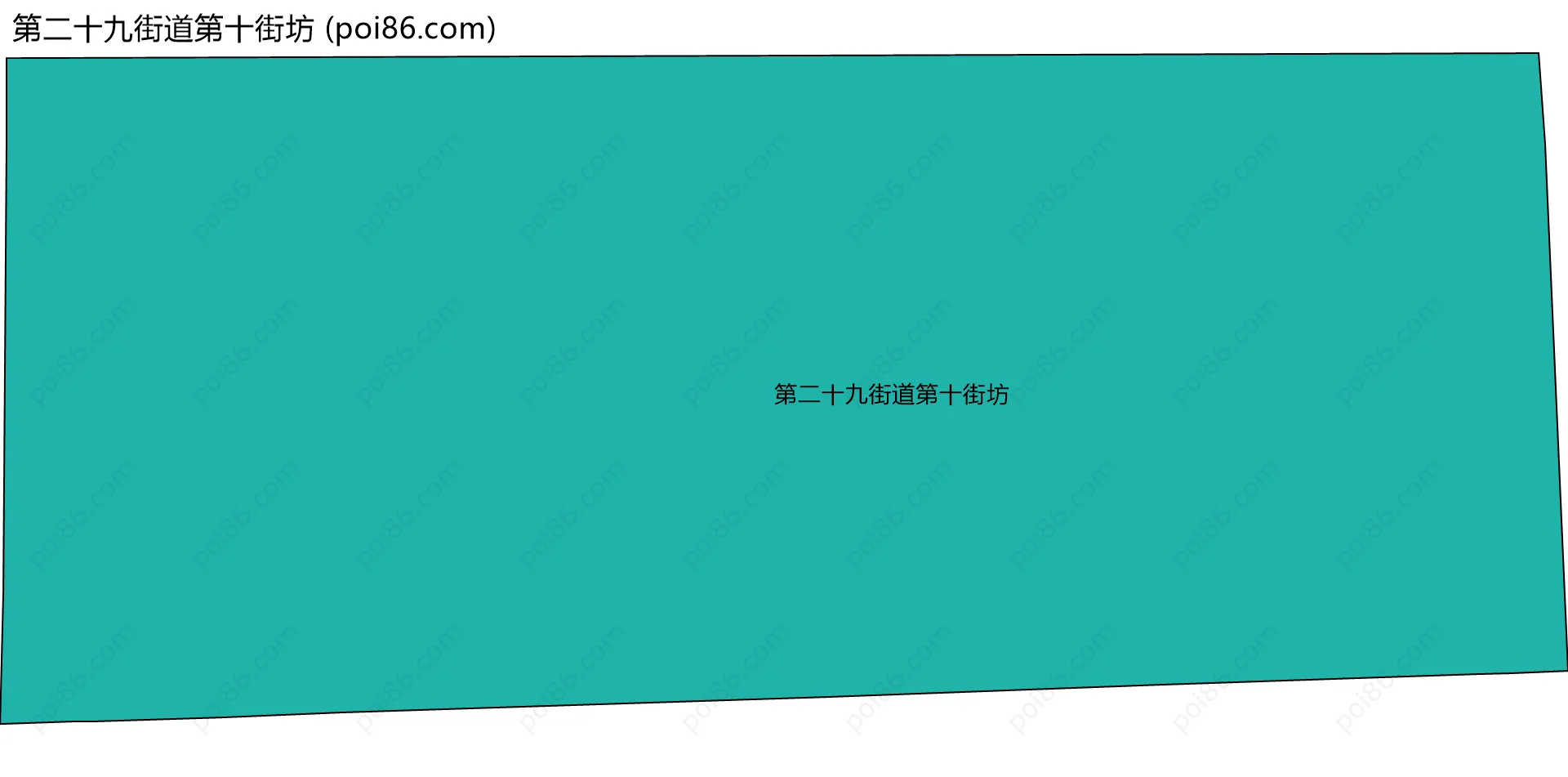 第二十九街道第十街坊边界地图