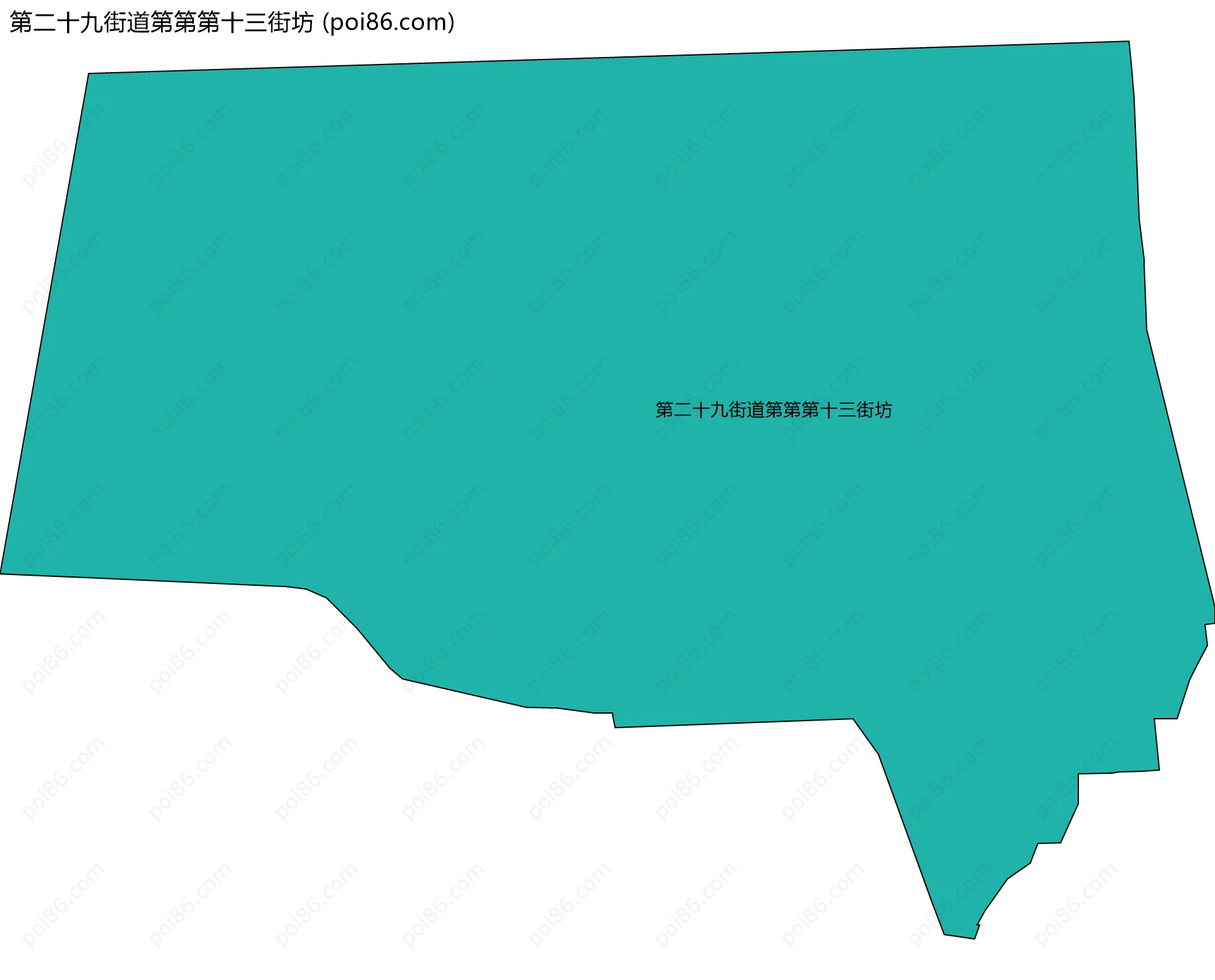 第二十九街道第第第十三街坊边界地图
