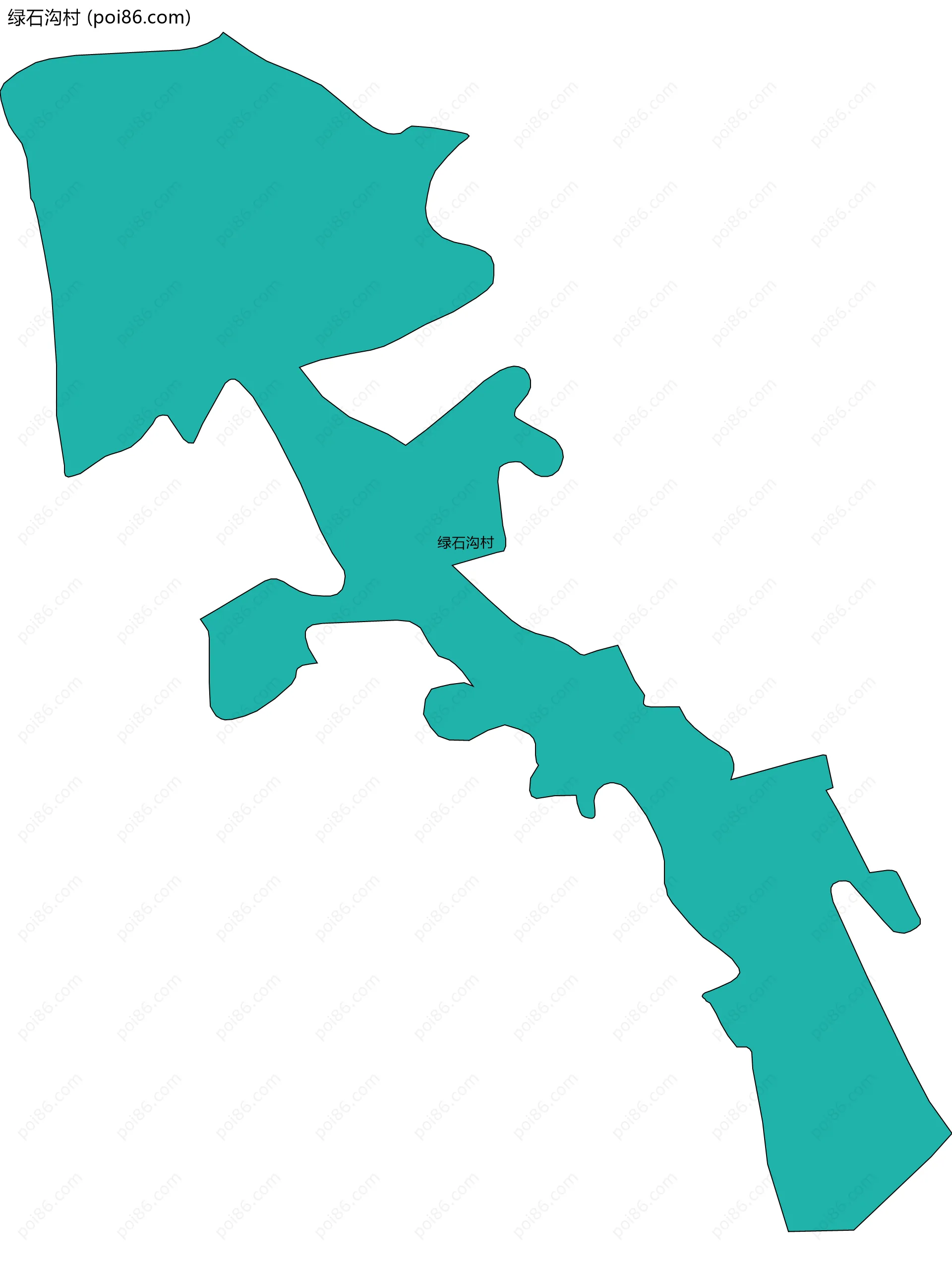 绿石沟村边界地图