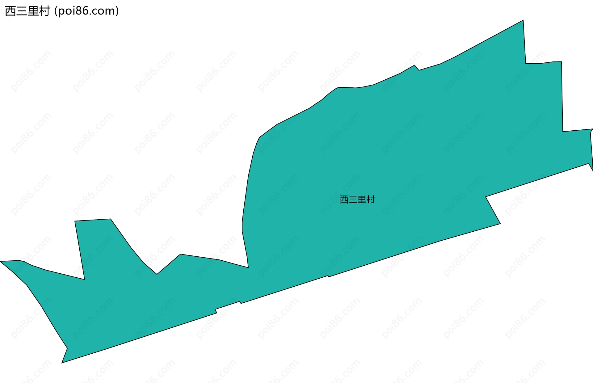 西三里村边界地图