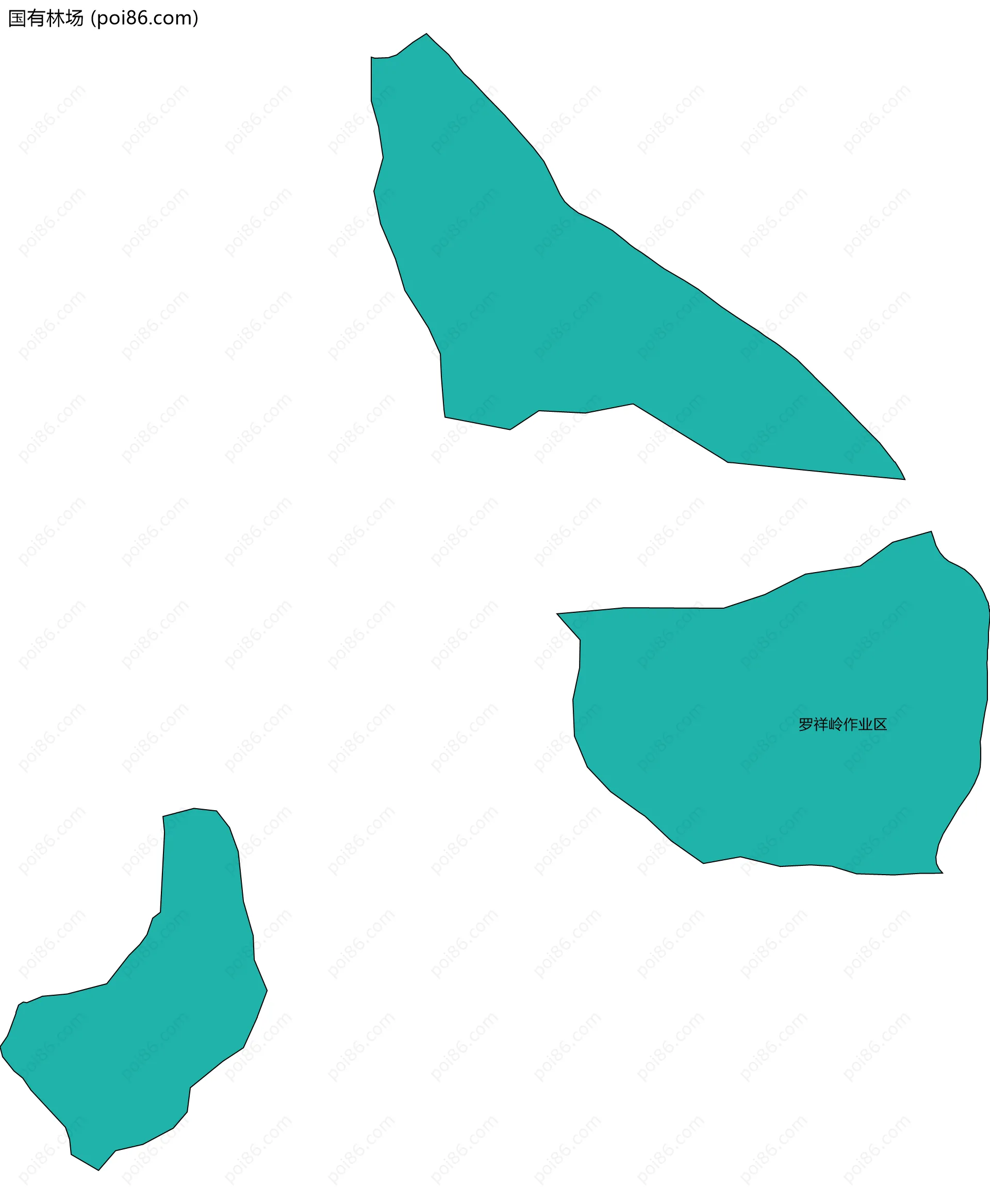 国有林场边界地图(五级行政区划)