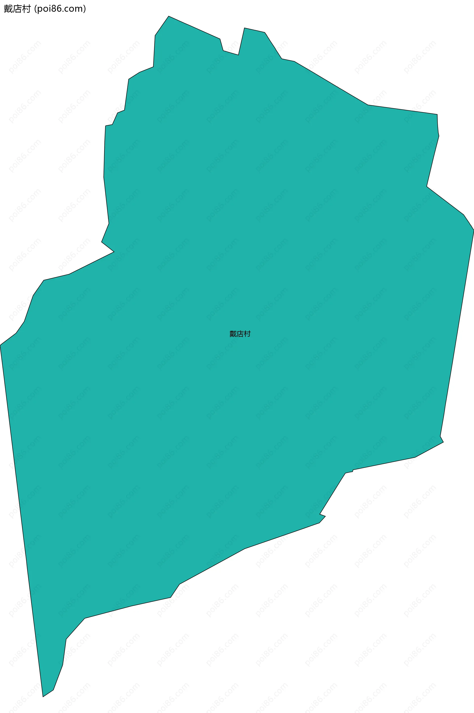 戴店村边界地图