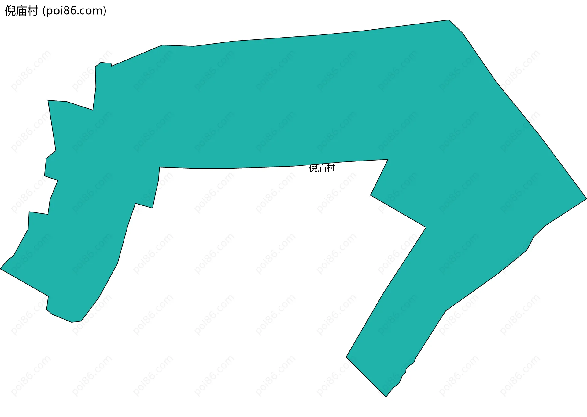 倪庙村边界地图