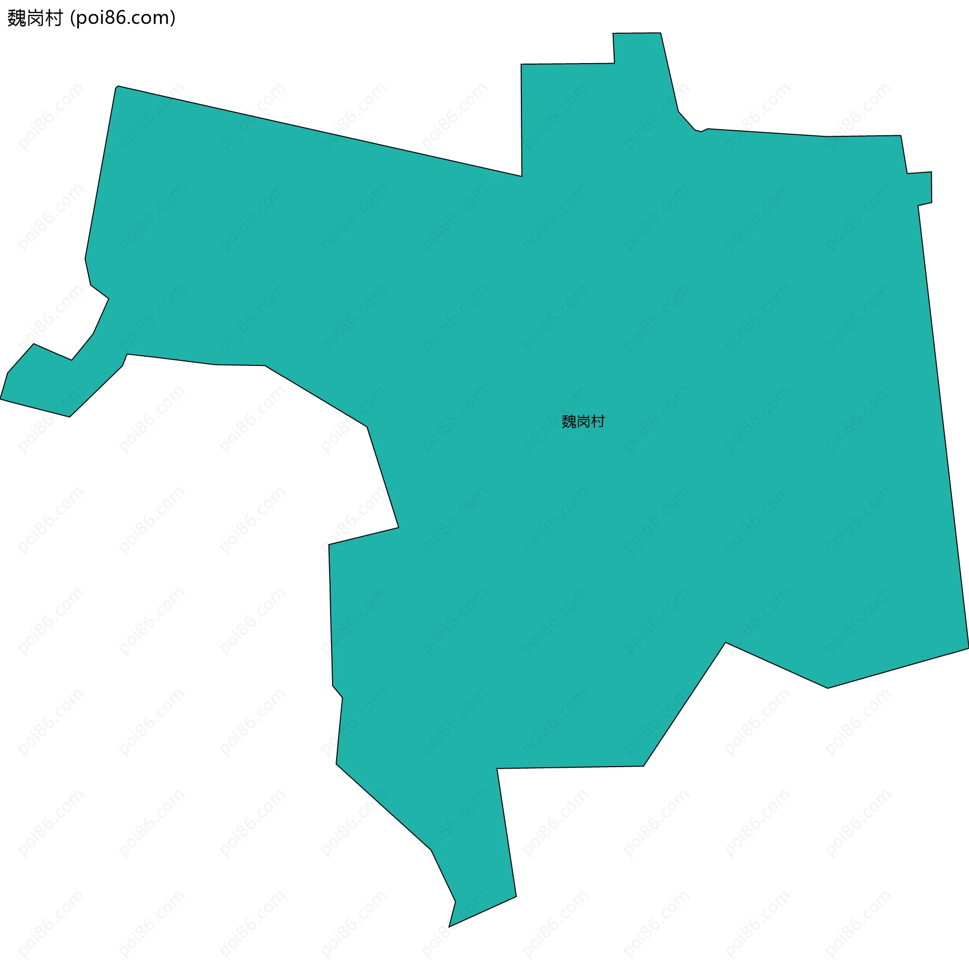 魏岗村边界地图