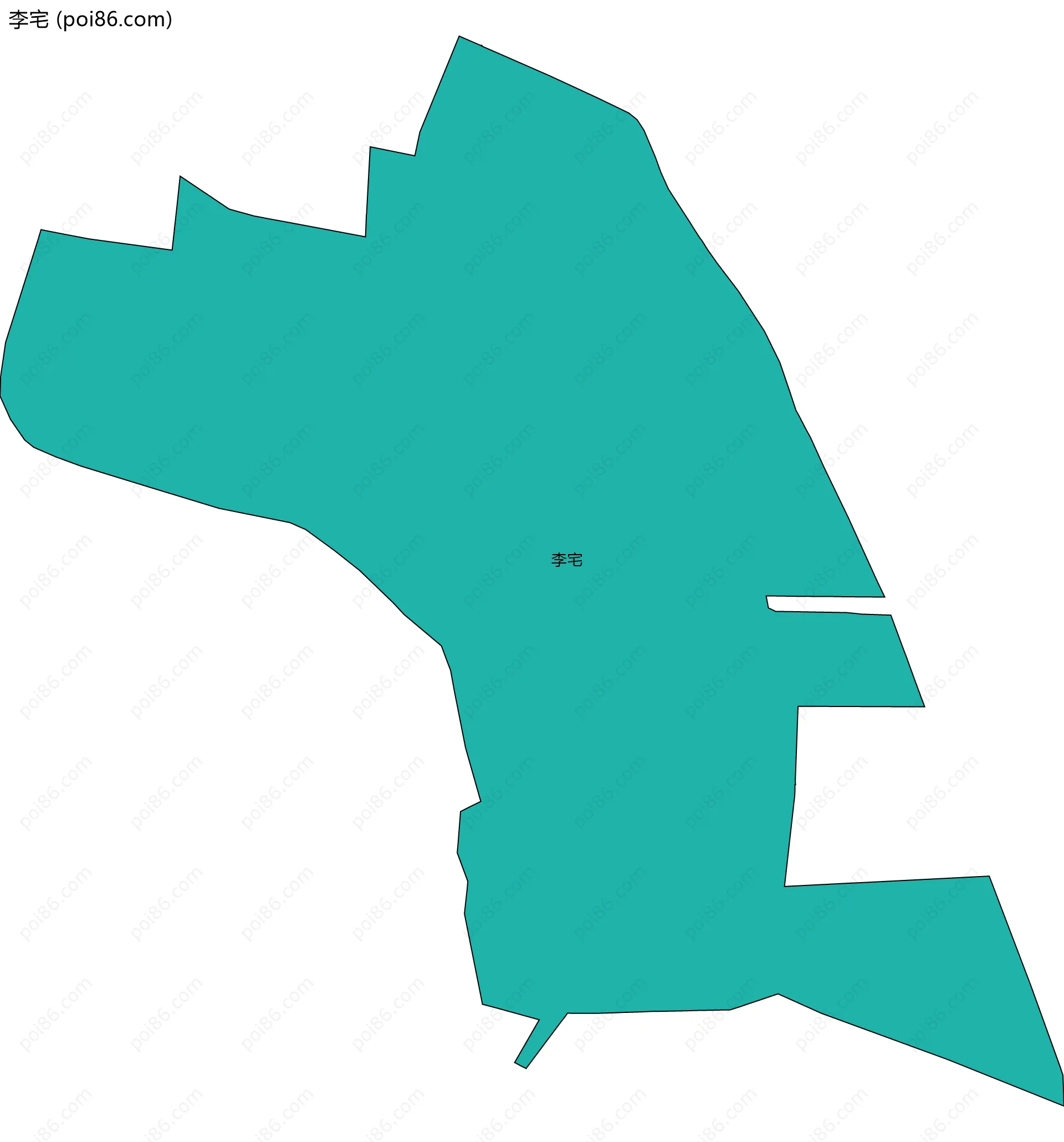 李宅边界地图