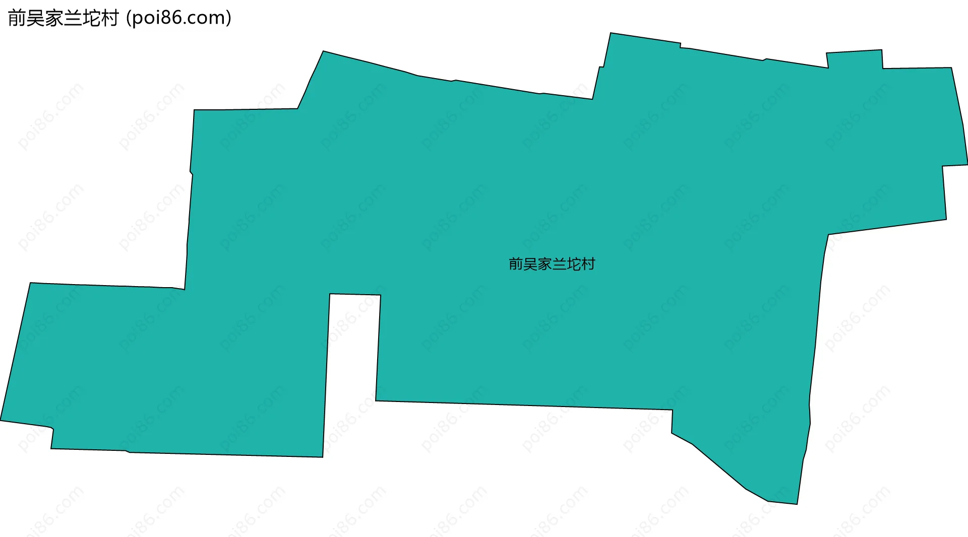 前吴家兰坨村边界地图