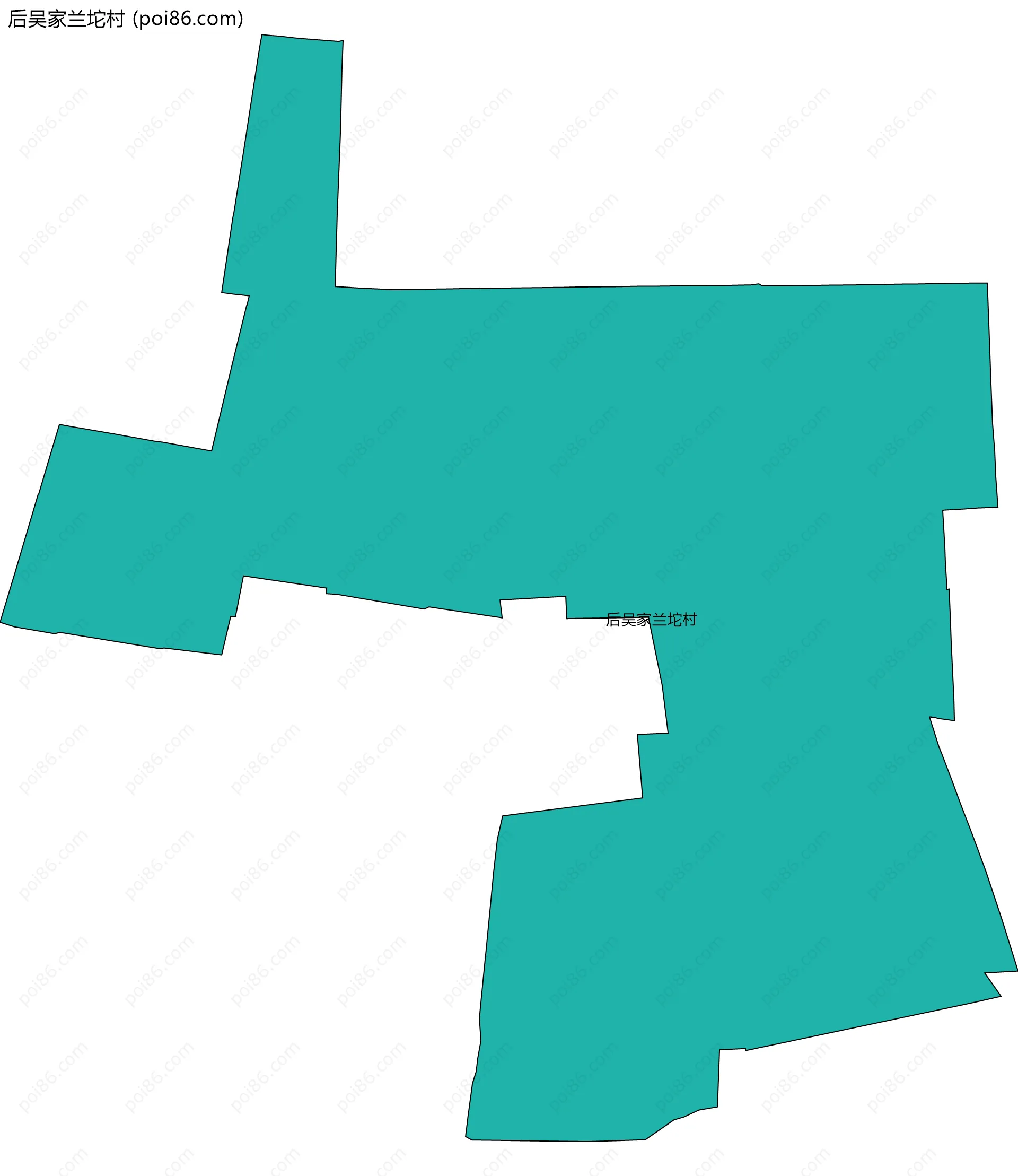 后吴家兰坨村边界地图