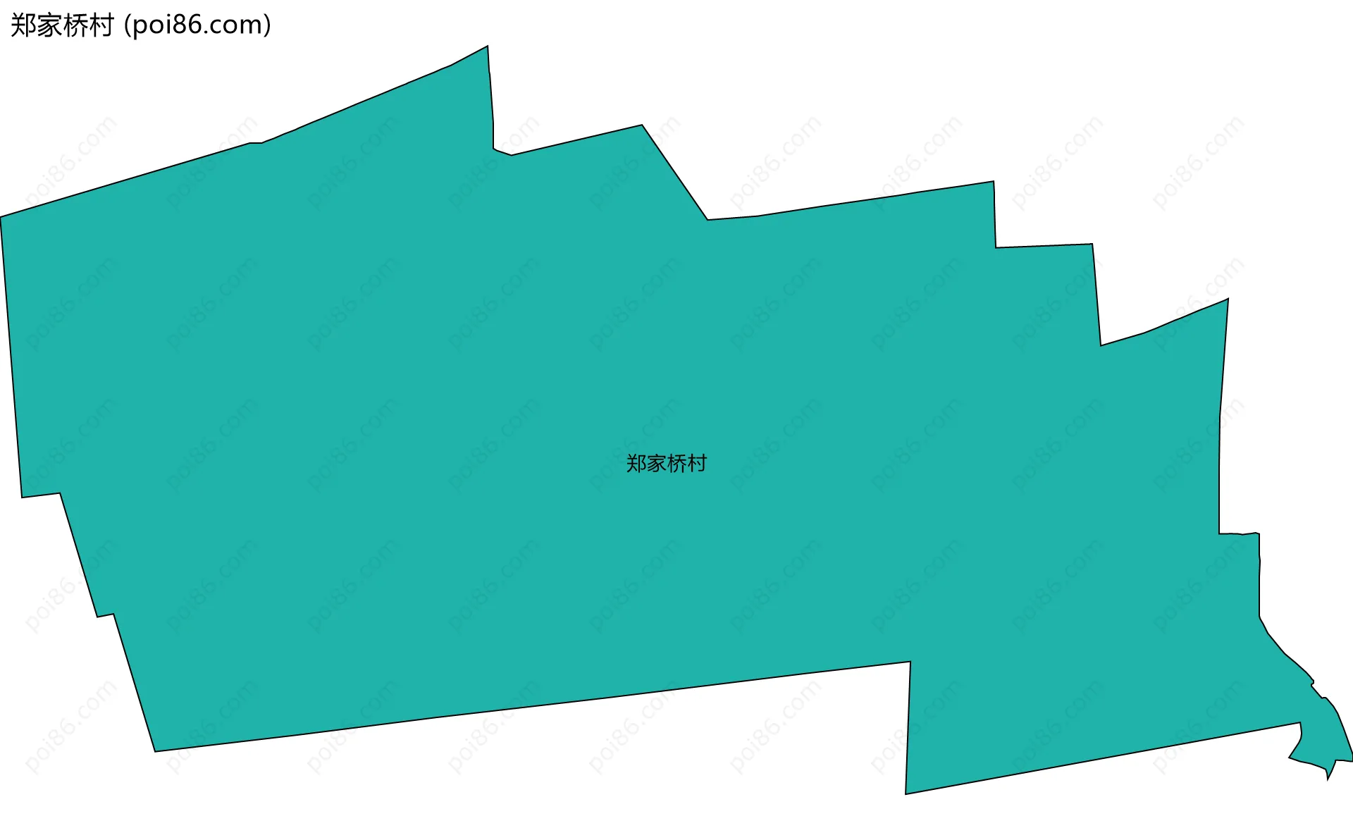 郑家桥村边界地图
