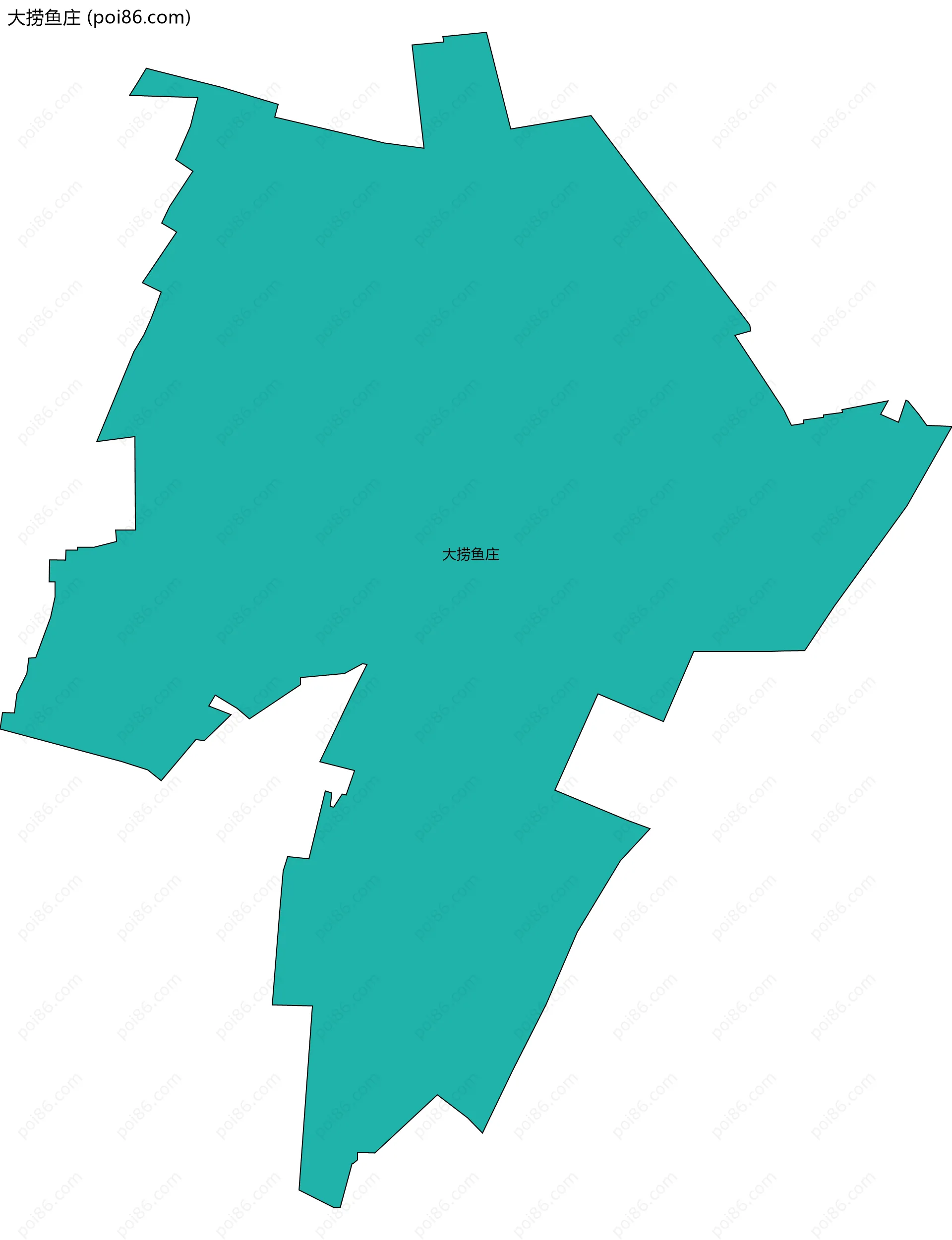 大捞鱼庄边界地图